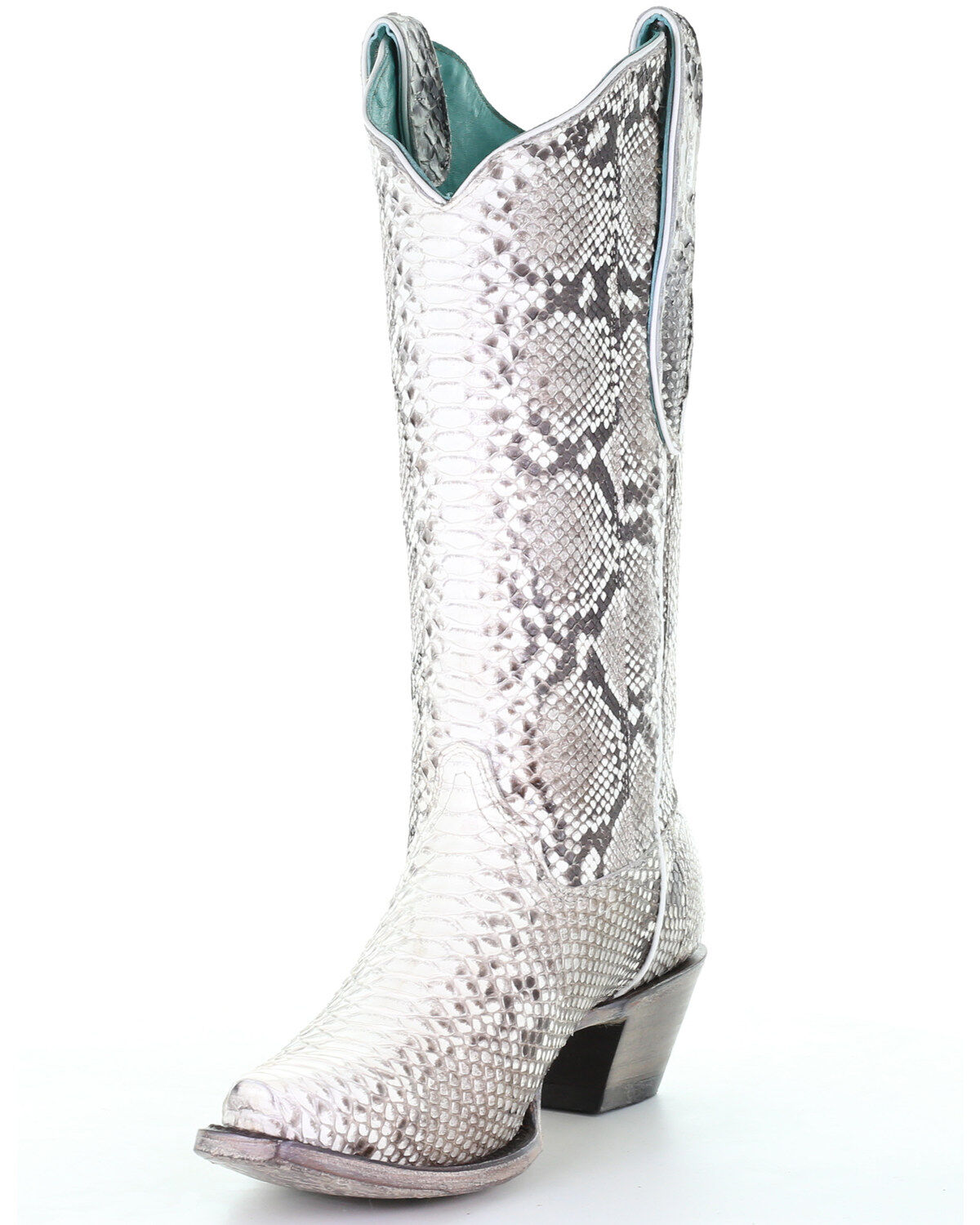 Corral Women's Natural Exotic Python Boots - Snip Toe