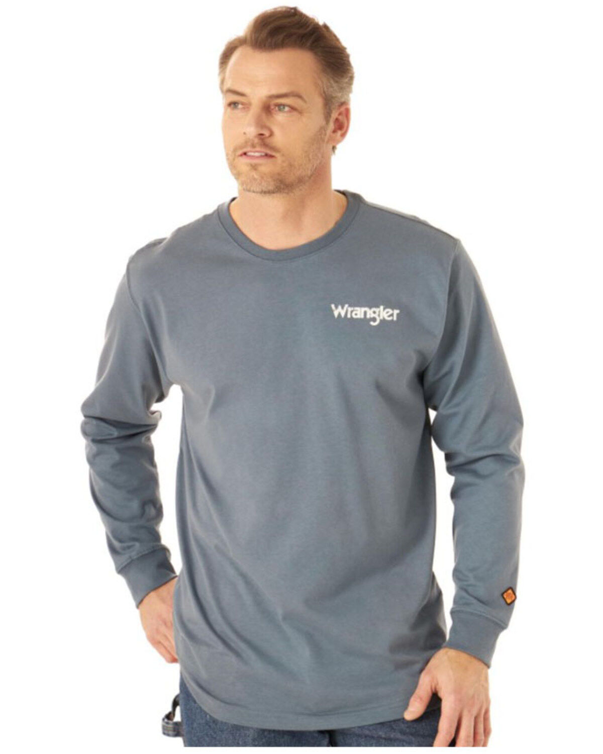 Wrangler FR Men's Wrench Flag Graphic Long Sleeve Work T-Shirt - Big