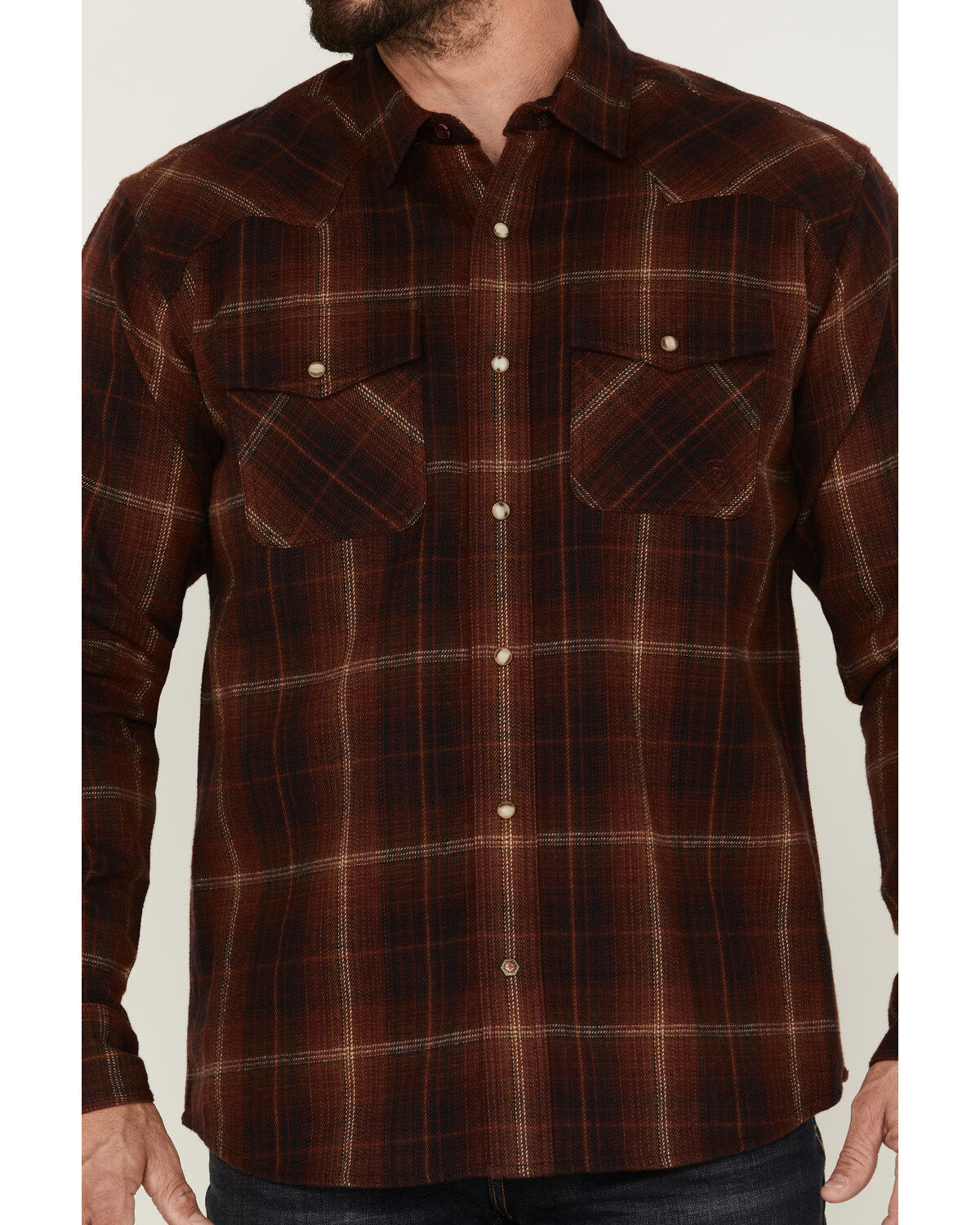 Ariat Men's Hiller Retro Plaid Snap Western Flannel Shirt