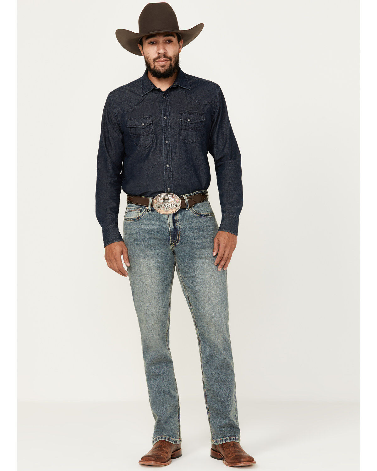 Hooey by Rock & Roll Denim Men's Boot Barn Exclusive Double Barrel Medium Vintage Wash Stackable Bootcut Reflex Denim Jeans