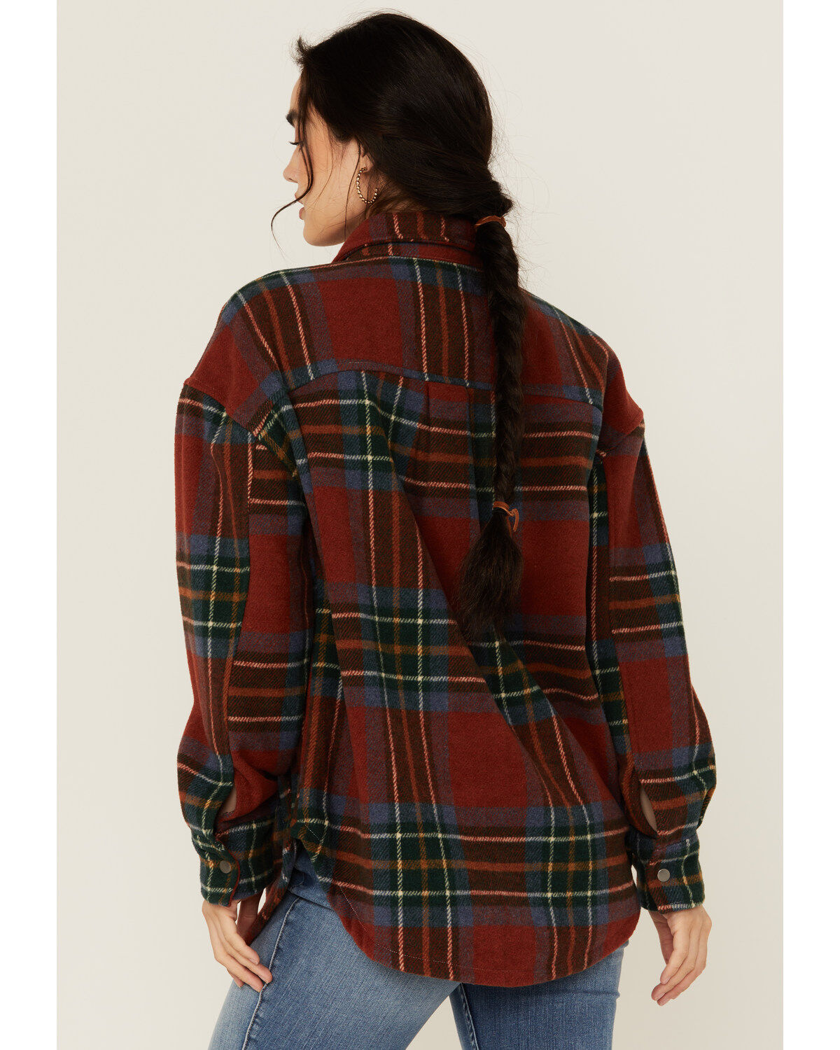 Fornia Women's Plaid Print Shacket