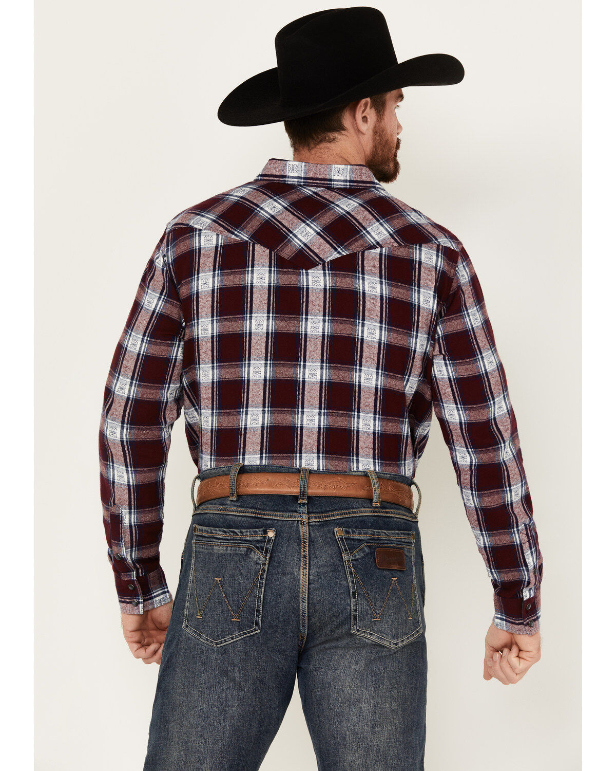 Cody James Men's Peace Treaty Plaid Print Long Sleeve Snap Flannel Shirt - Big