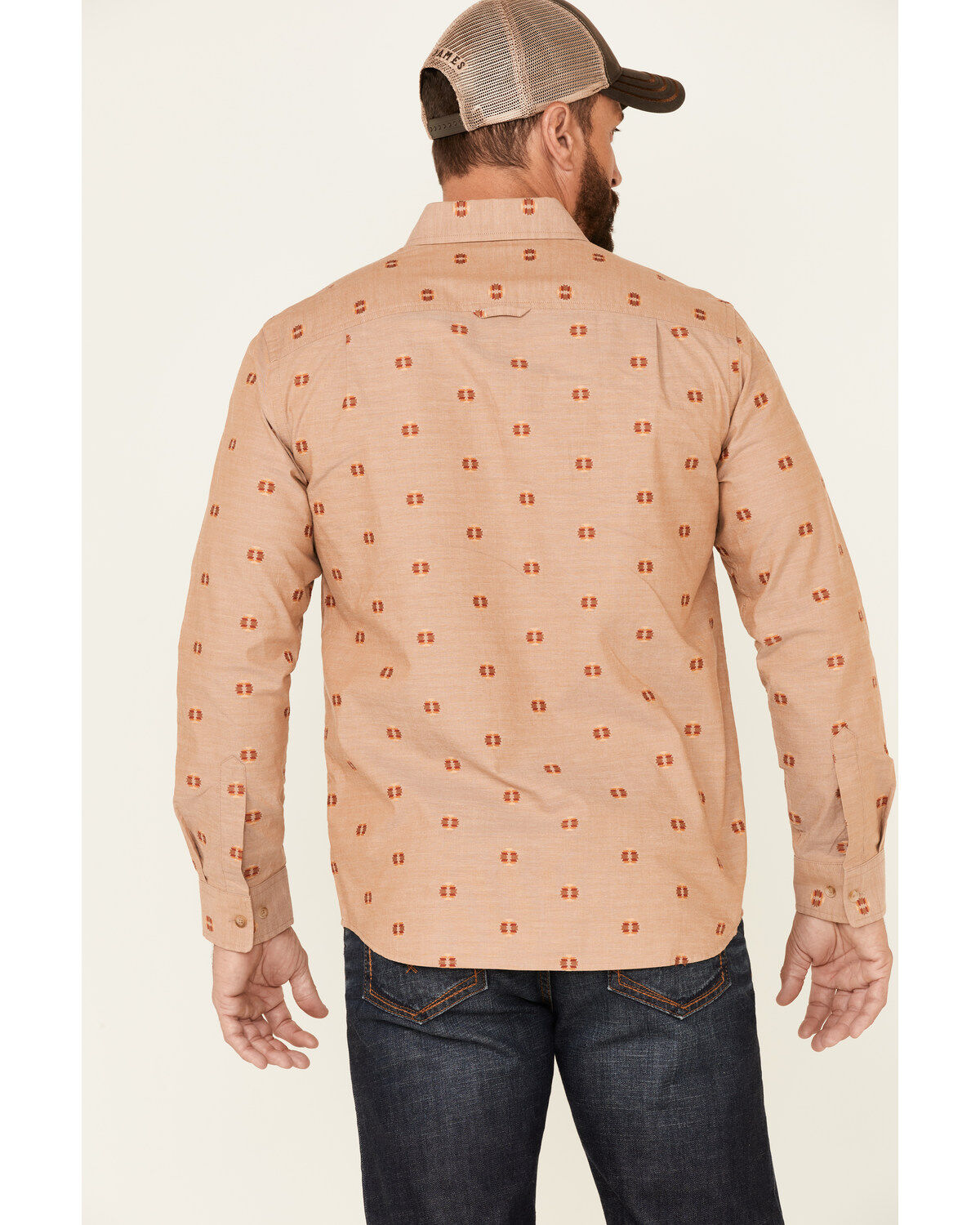 Pendleton Men's All-Over Dobby Chambray Long Sleeve Button Down Western Shirt