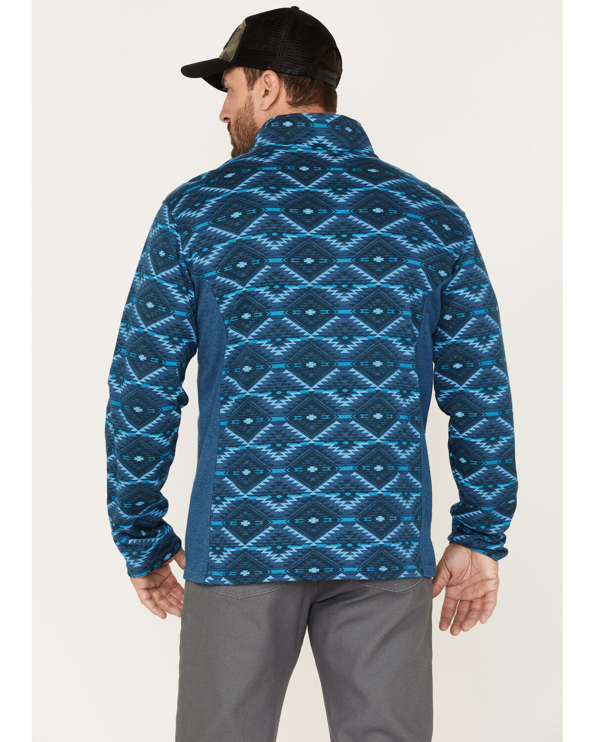 Powder River Outfitters Men's Southwestern Print Quarter-Zip Pullover