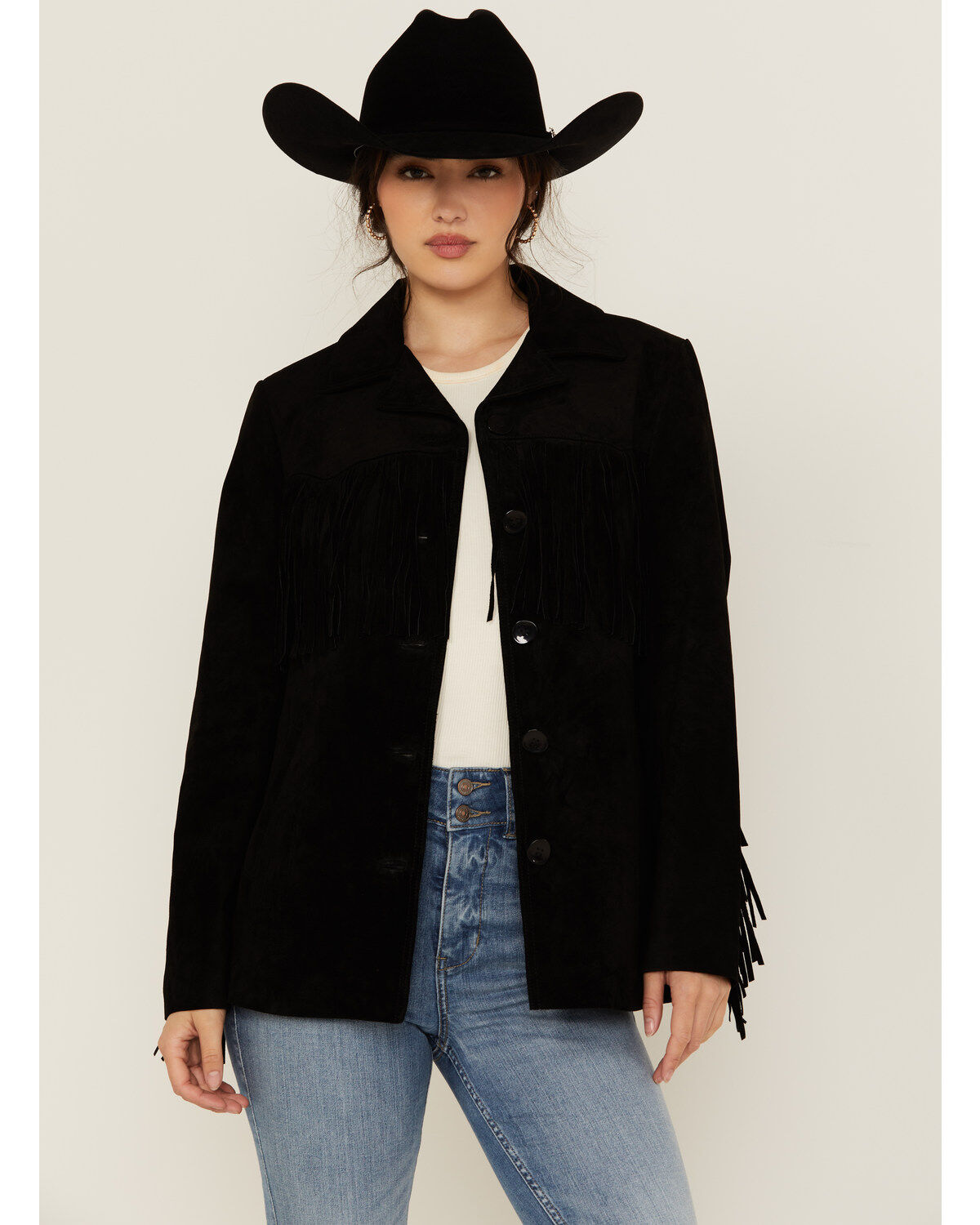 Scully Women's Solid Fringe Blazer