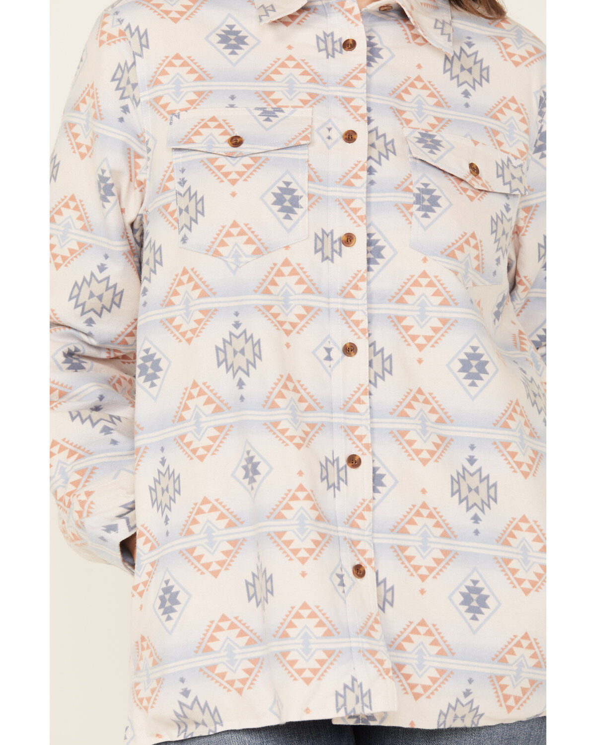 Ely Walker Women's Southwestern Print Sherpa Lined Flannel