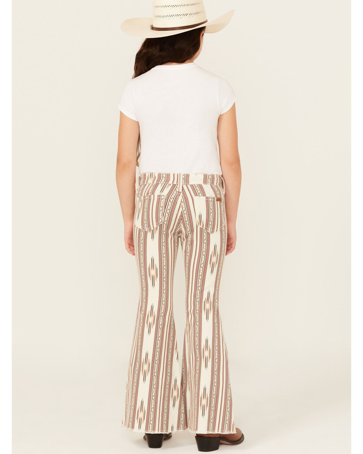 Rock & Roll Denim Girls' Southwestern Striped Flare Stretch Denim Jeans