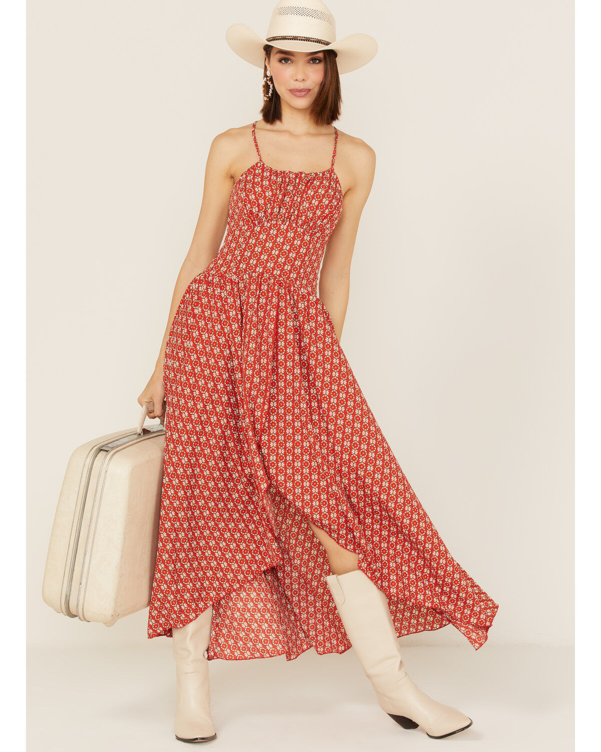 Molly Bracken Women's Printed Asymmetrical High-Low Dress