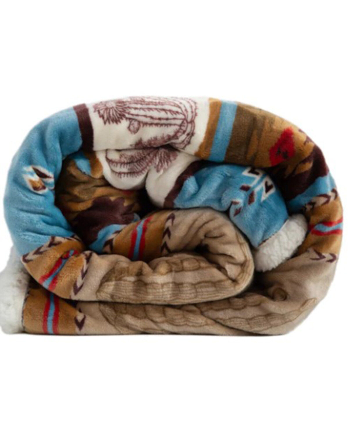 Carstens Home Cactus Plush Sherpa Throw