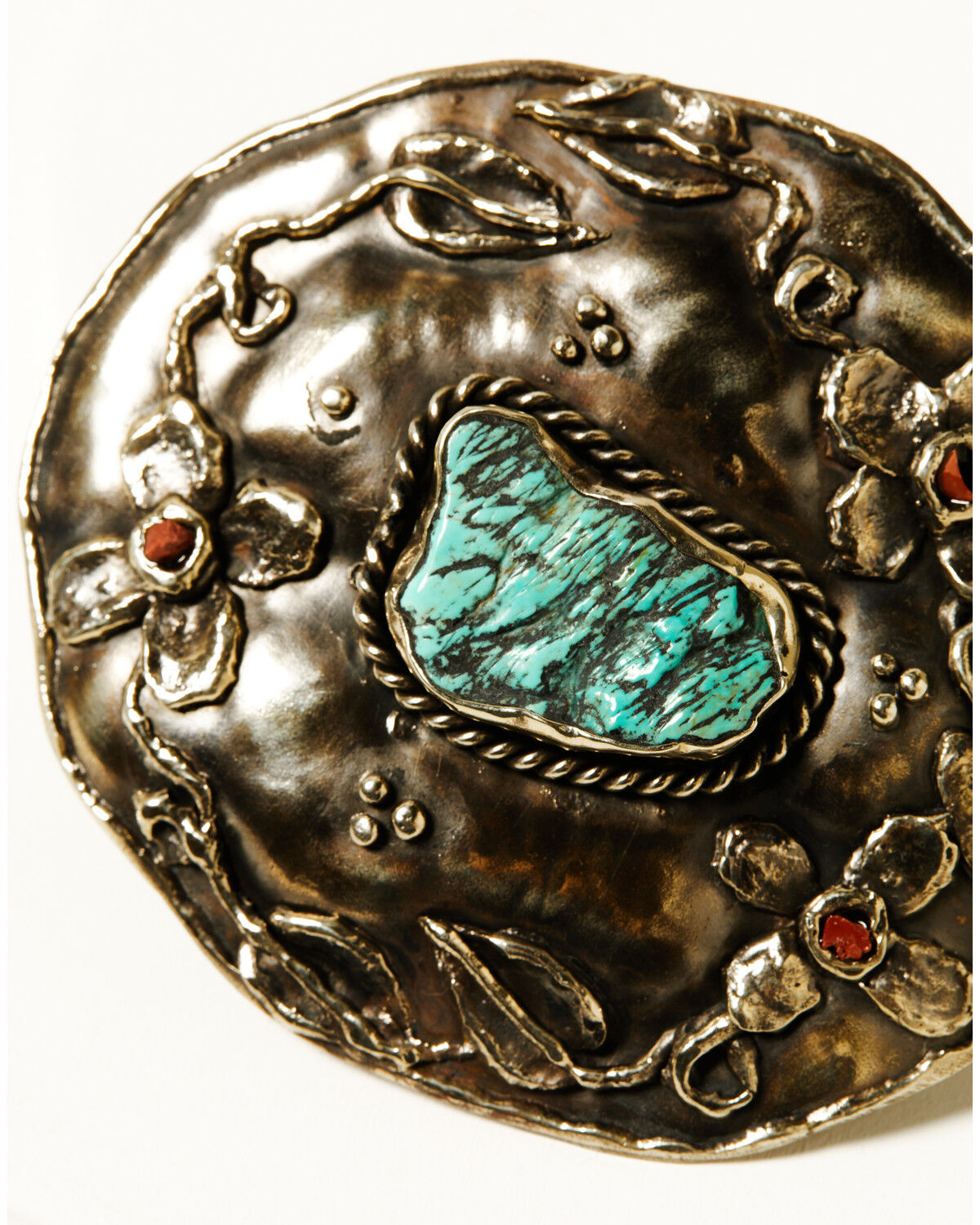 Paige Wallace Women's Turquoise Stone Flower Buckle
