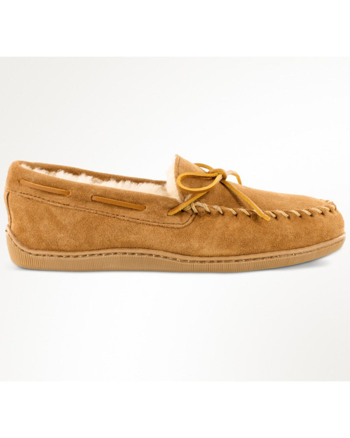 Minnetonka Men's Sheepskin Hardsole Moccasins