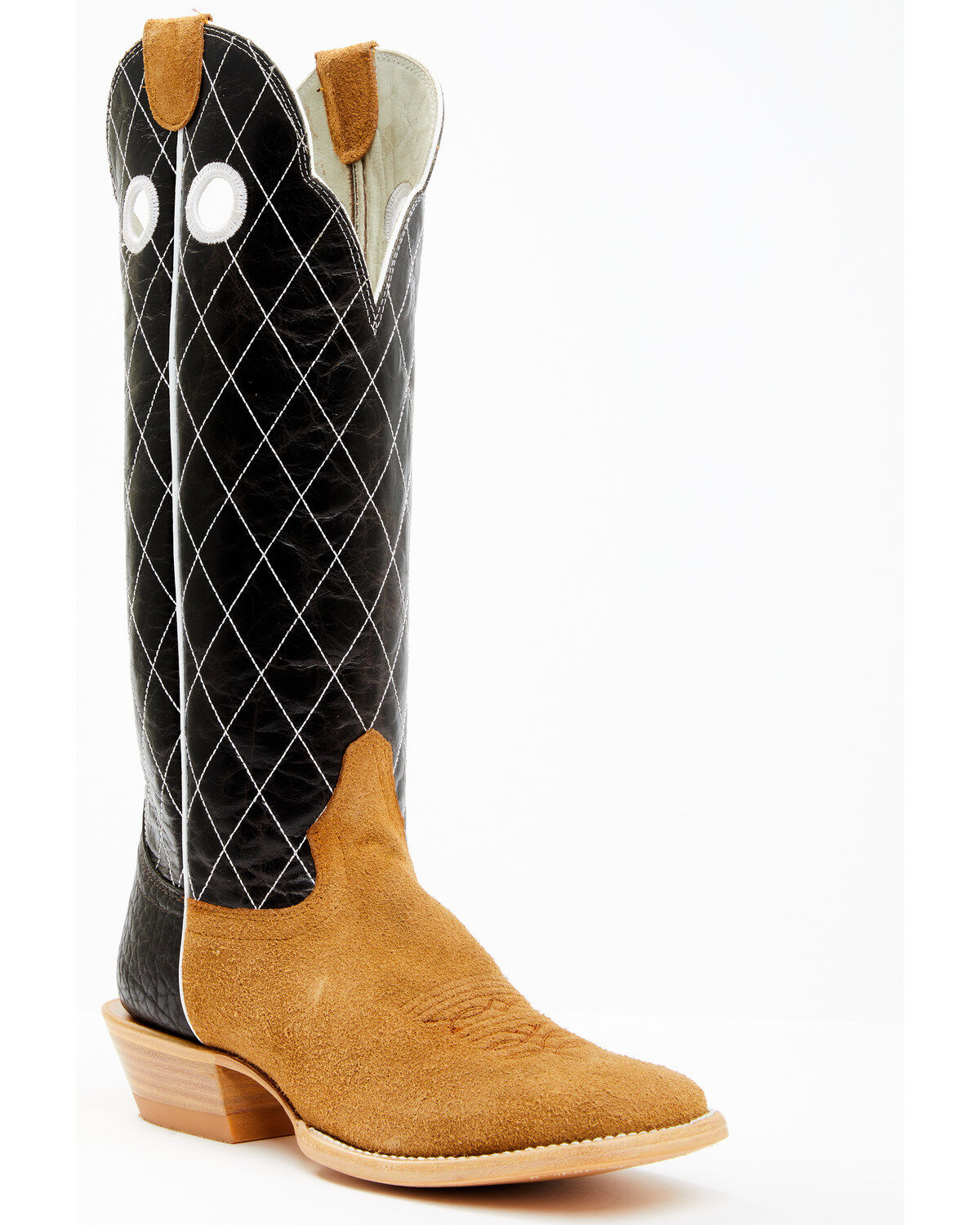 Hondo Boots Men's Roughout Western Boots - Broad Square Toe