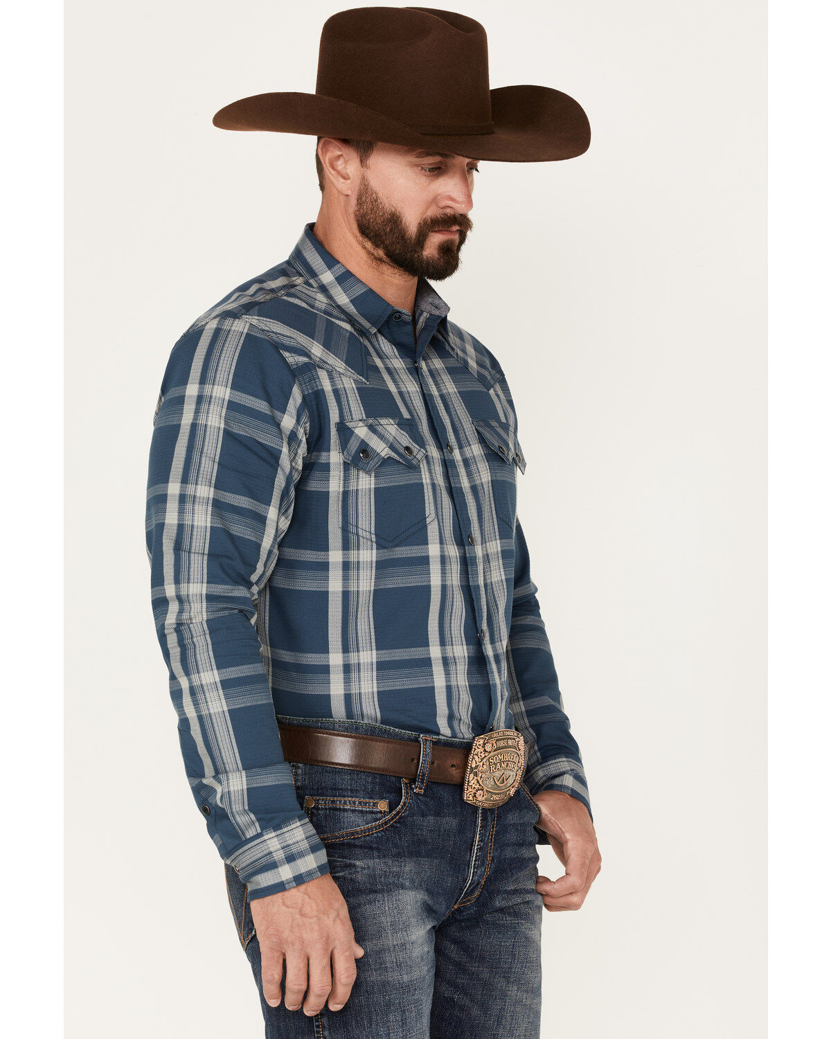 Cody James Men's Expression Large Plaid Snap Western Shirt
