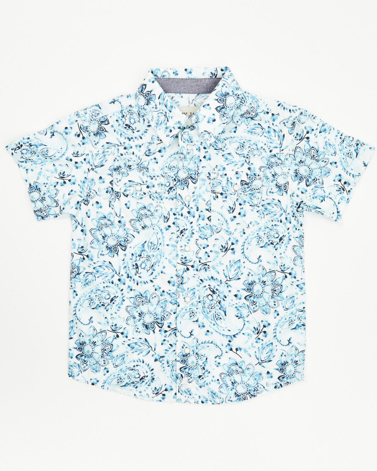Cody James Toddler Boys' Frontier Threads Paisley Print Short Sleeve Snap Western Shirt