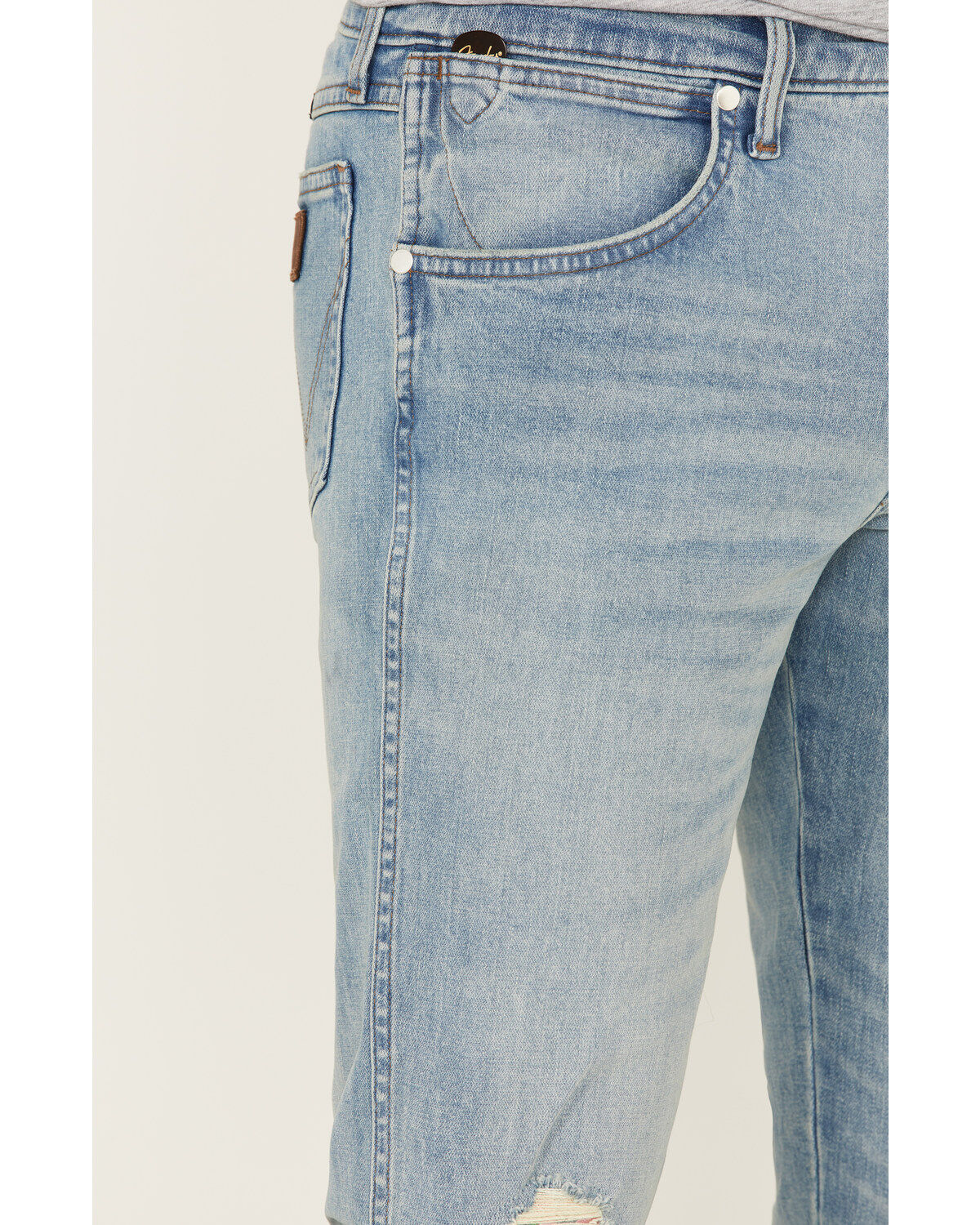 Wrangler X Fender Men's Greensboro Cowboy Rockstar Relic Distressed Regular Straight Jeans