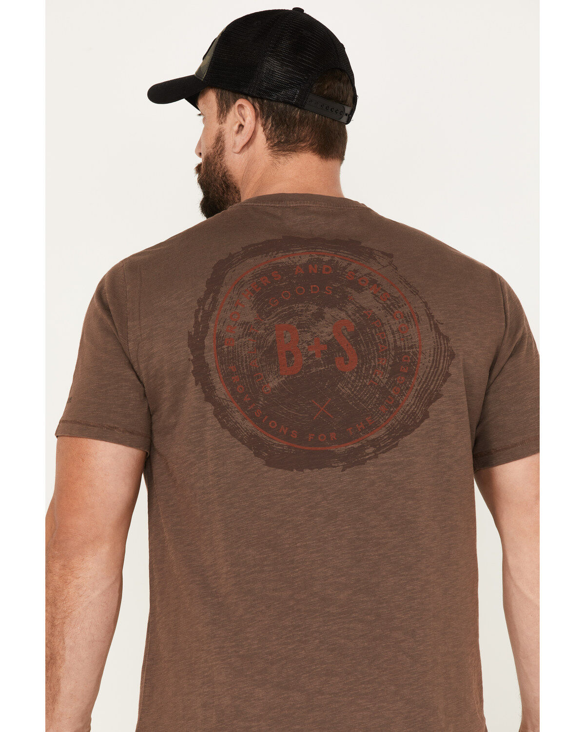 Brothers and Sons Men's Wood Logo Graphic T-Shirt