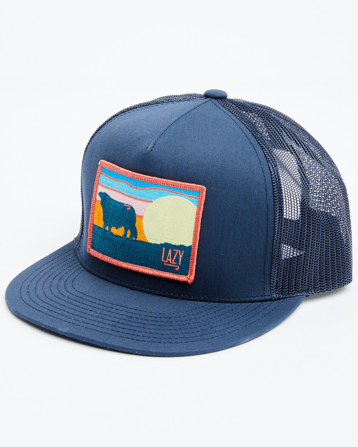 Lazy J Ranch Men's Navy Sky Logo Patch Mesh-Back Ball Cap