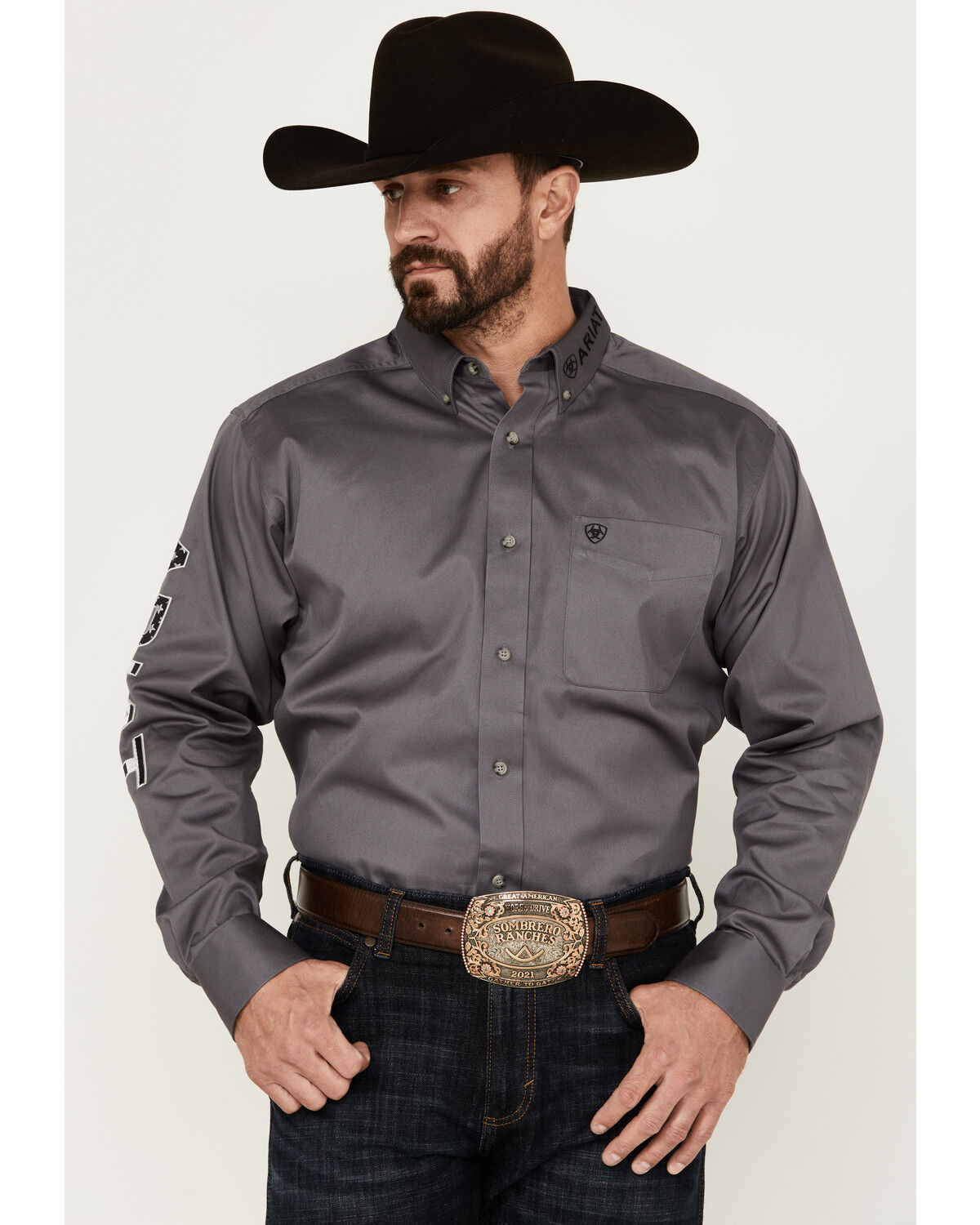 Ariat Men's Team Logo Twill Long Sleeve Button-Down Western Shirt