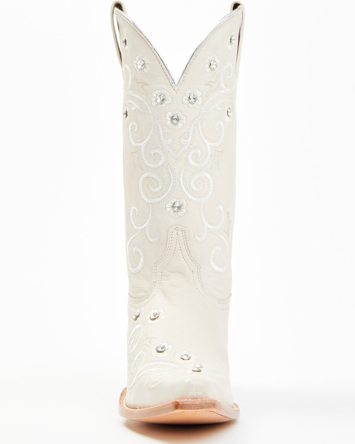 Shyanne Women's Victoria Hueso Studded Stitched Western Boots - Snip Toe