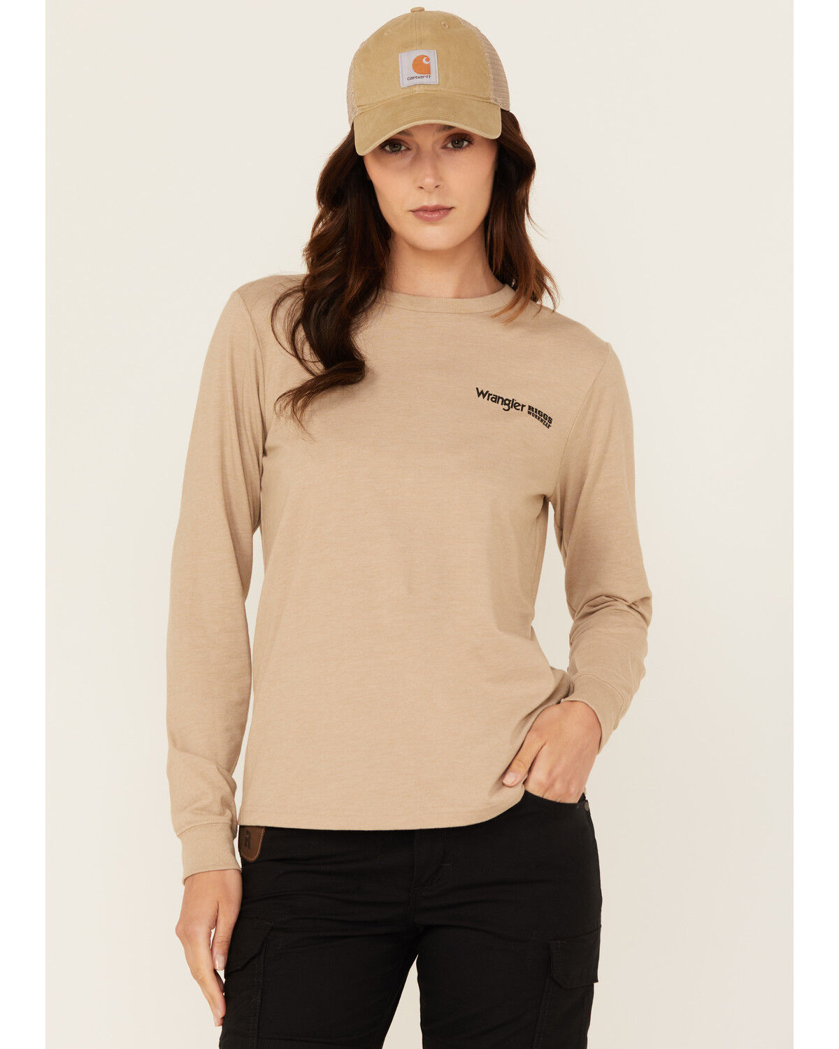 Wrangler RIGGS Women's Boot Barn Exclusive Moto Girl Long Sleeve Graphic Work Tee - Plus