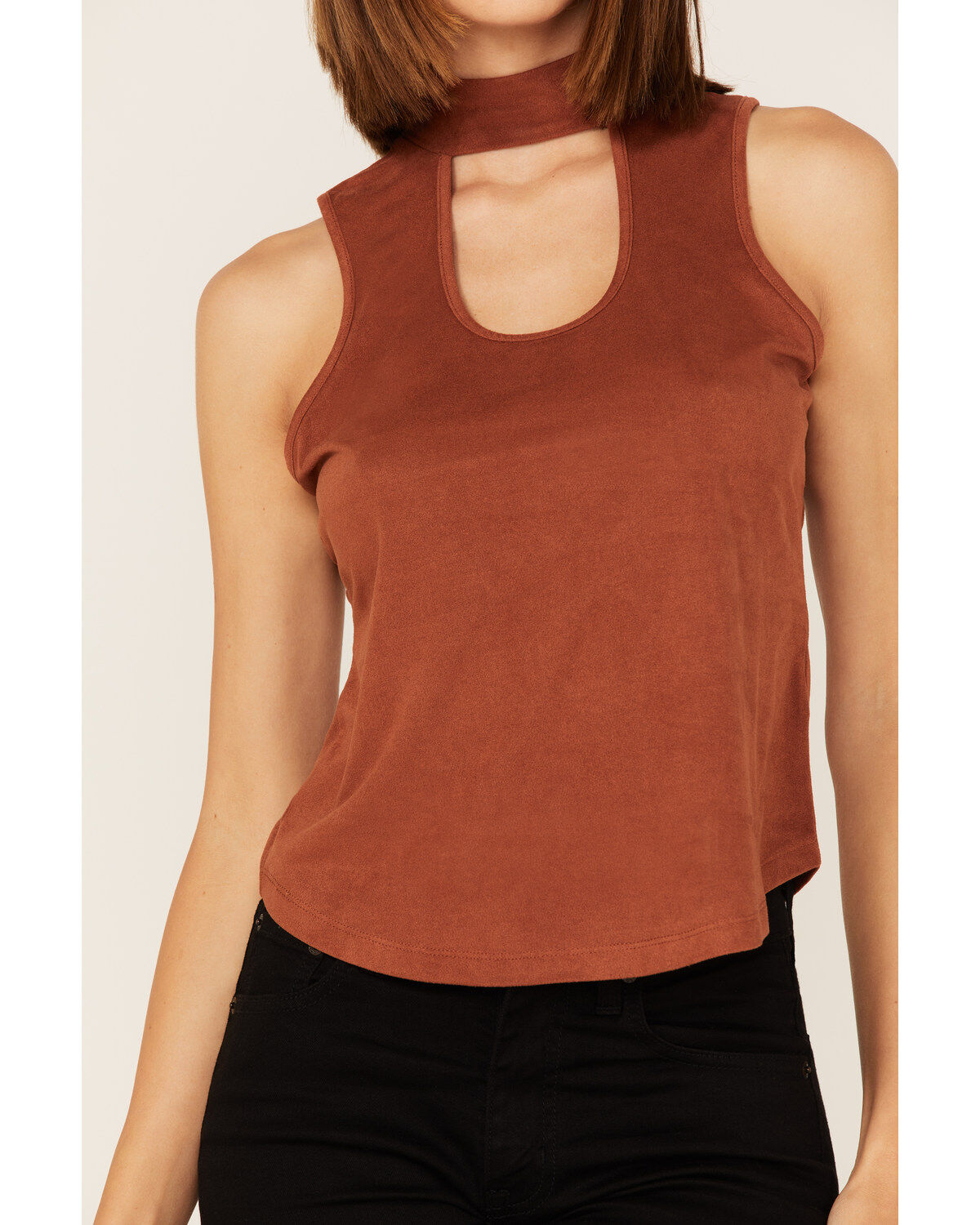 Shyanne Women's Suede Cutout Tank