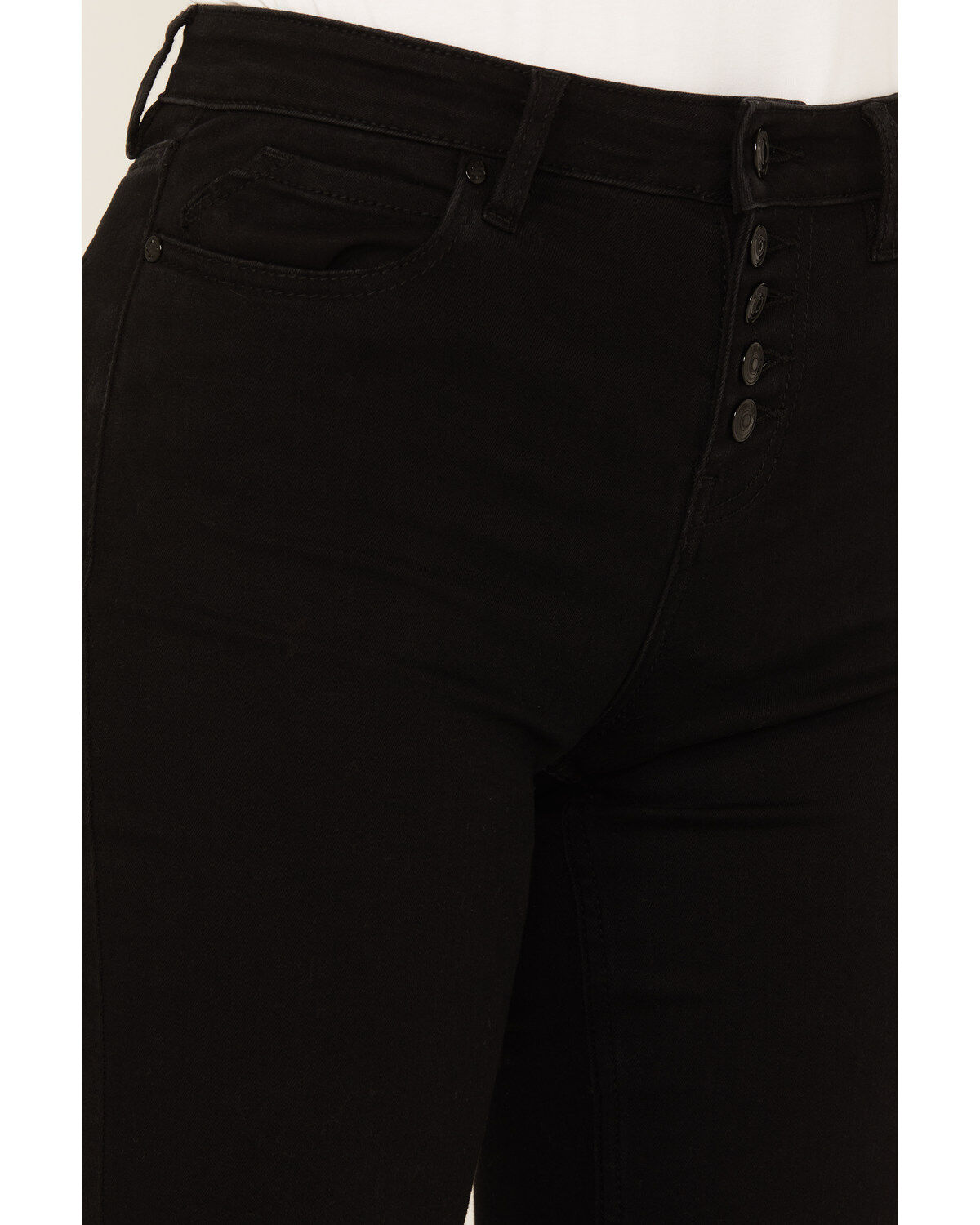 Shyanne Women's High Rise Destructed Super Flare Stretch Jeans