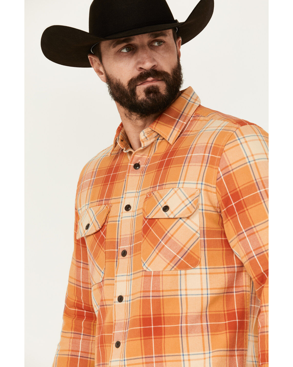 Pendleton Men's Beach Shack Plaid Print Long Sleeve Button-Down Western Shirt