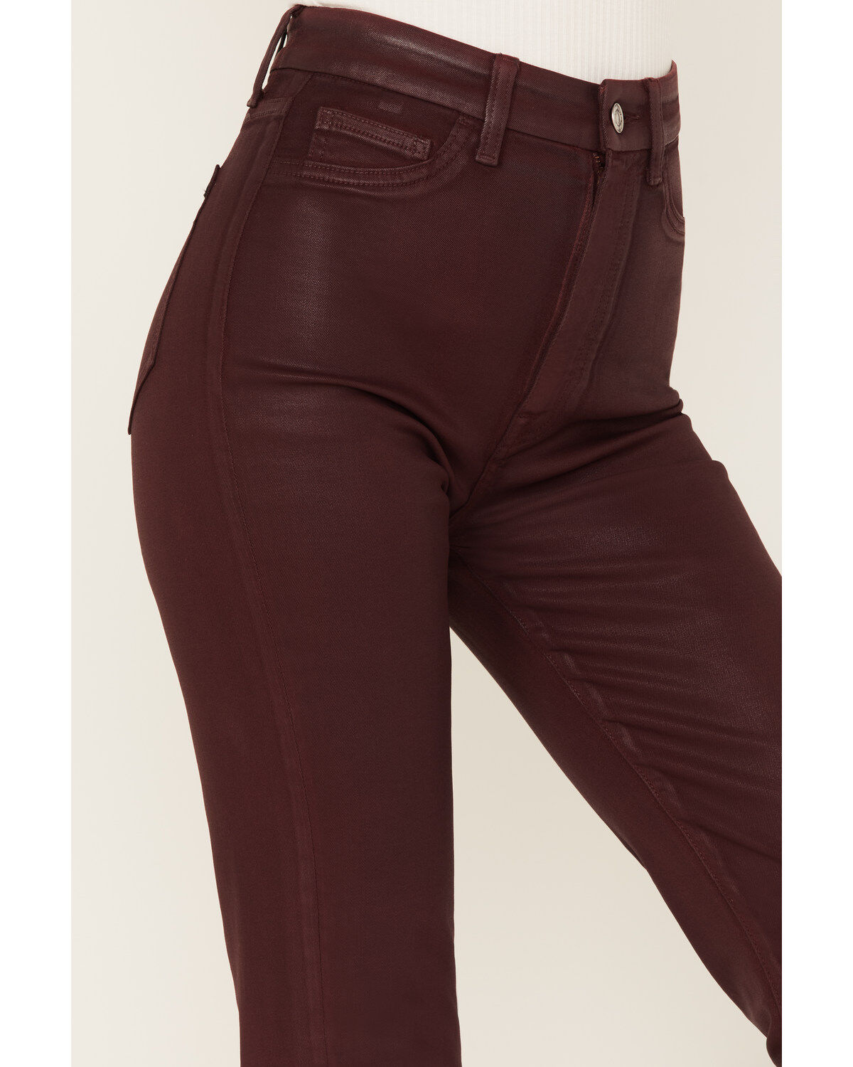 7 For All Mankind Women's High Rise Coated Slim Bootcut Jeans