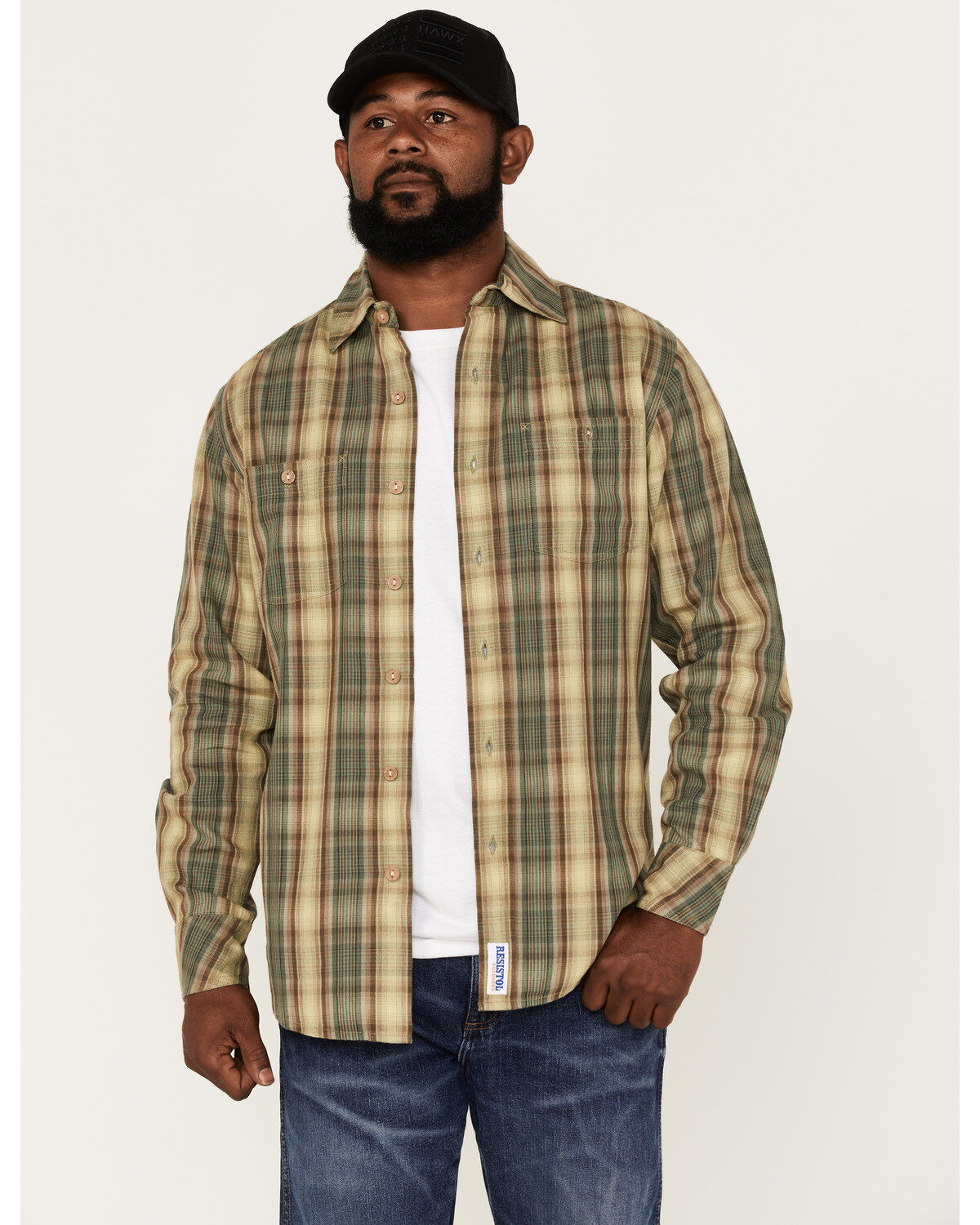 Resistol Men's Boulder Large Plaid Button Down Western Shirt
