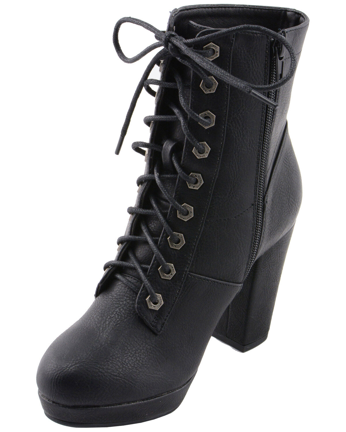 Milwaukee Leather Women's Lace Toe Toe Platform Boots - Round Toe