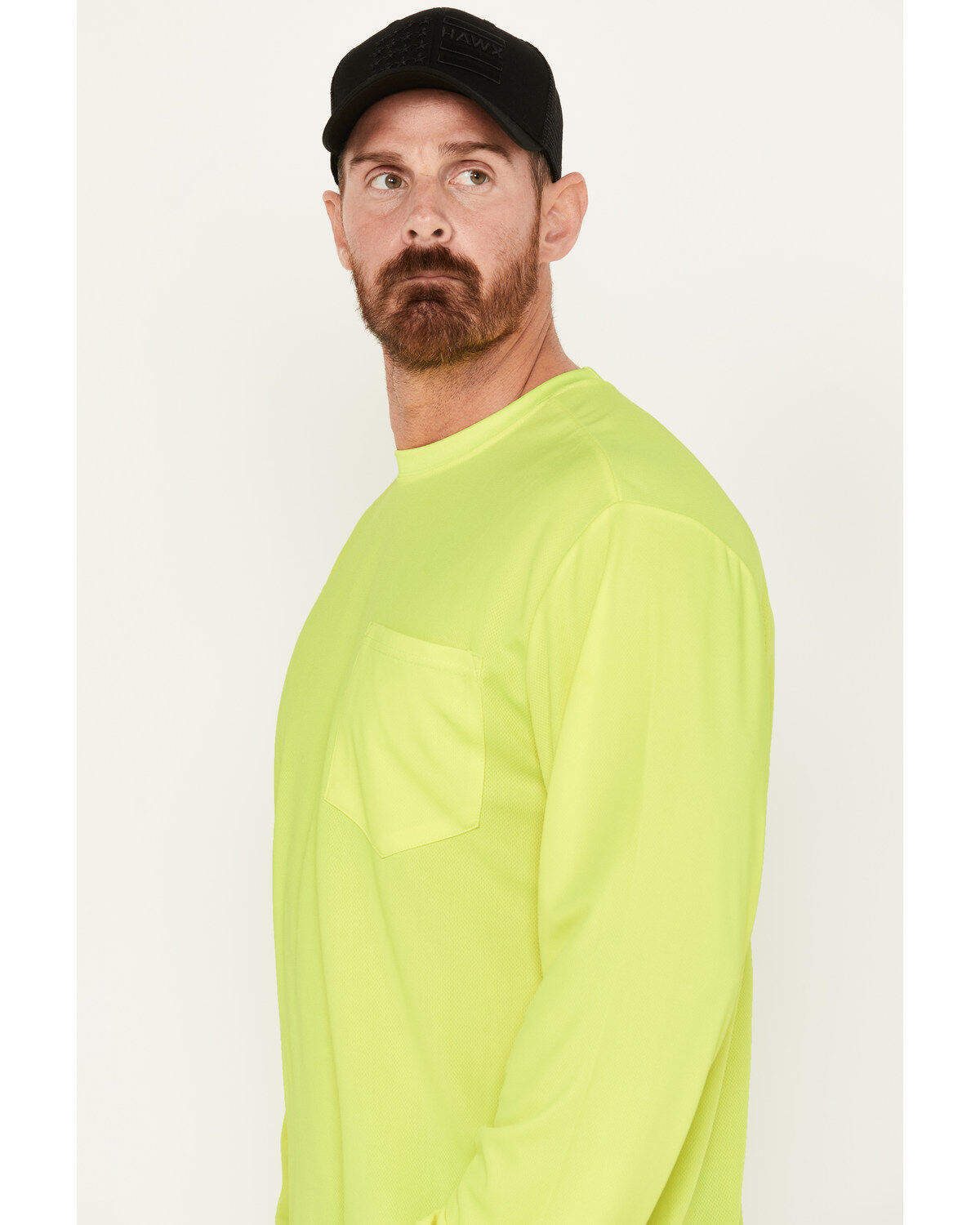 Hawx Men's High-Visibility Long Sleeve Work Shirt