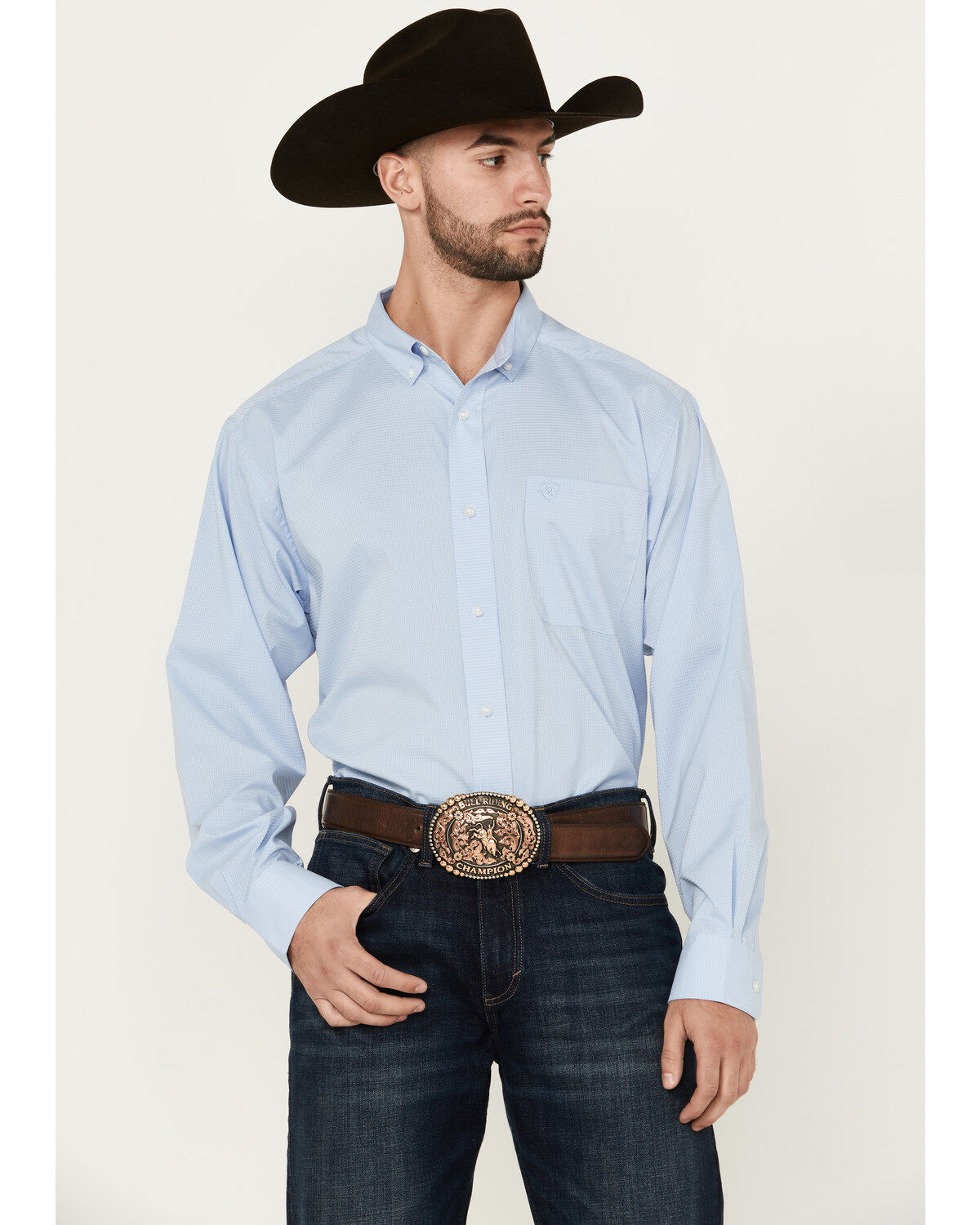 Ariat Men's 360 Airflow Solid Long Sleeve Button-Down Western Shirt - Tall