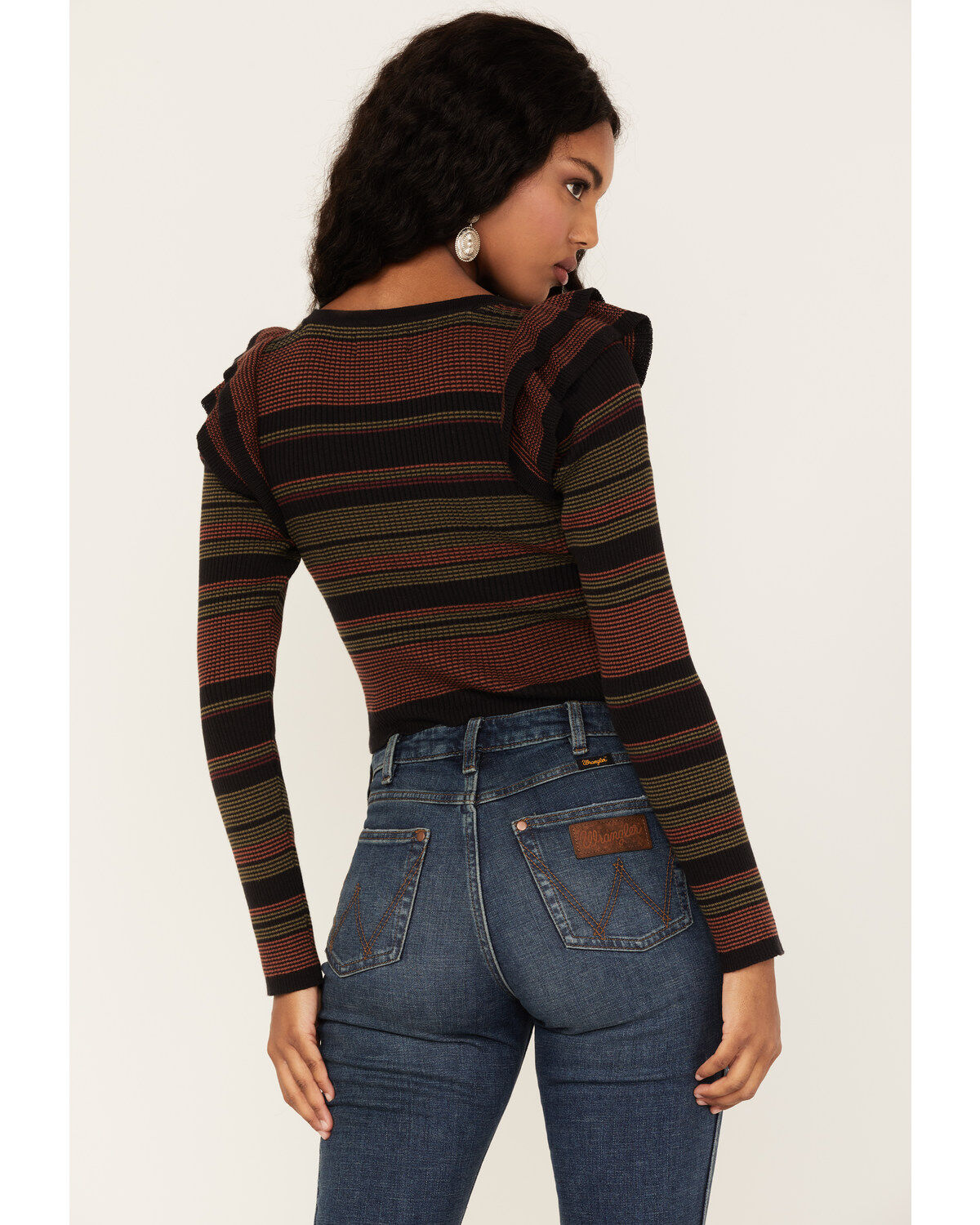 Shyanne Women's Stripe Ribbed Cropped Sweater