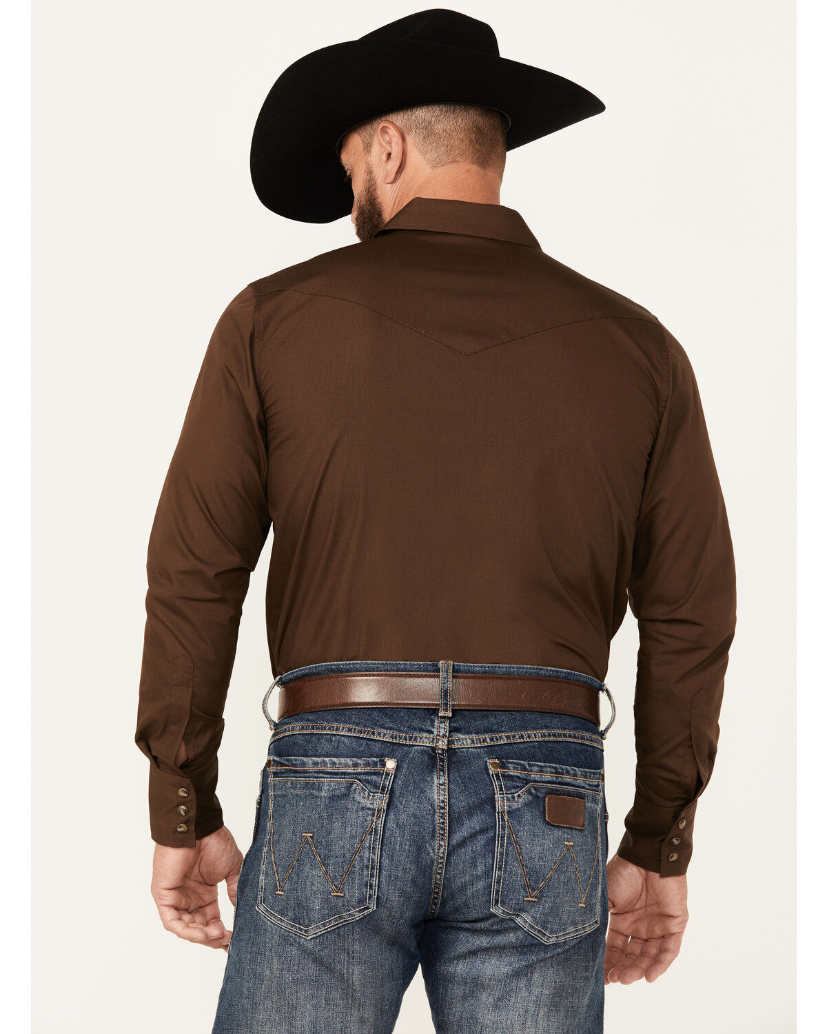 Gibson Trading Co Men's Basic Solid Twill Long Sleeve Snap Western Shirt