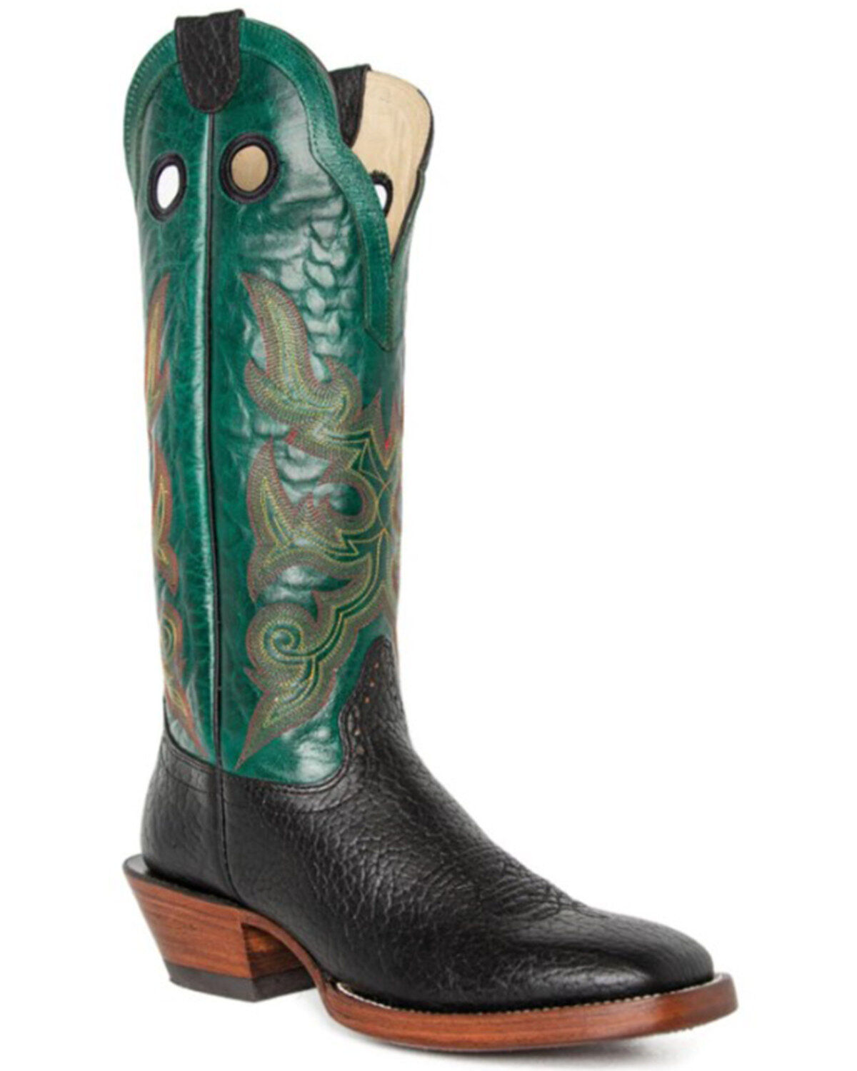 Hondo Boots Men's Bullhide Western Boots - Broad Square Toe