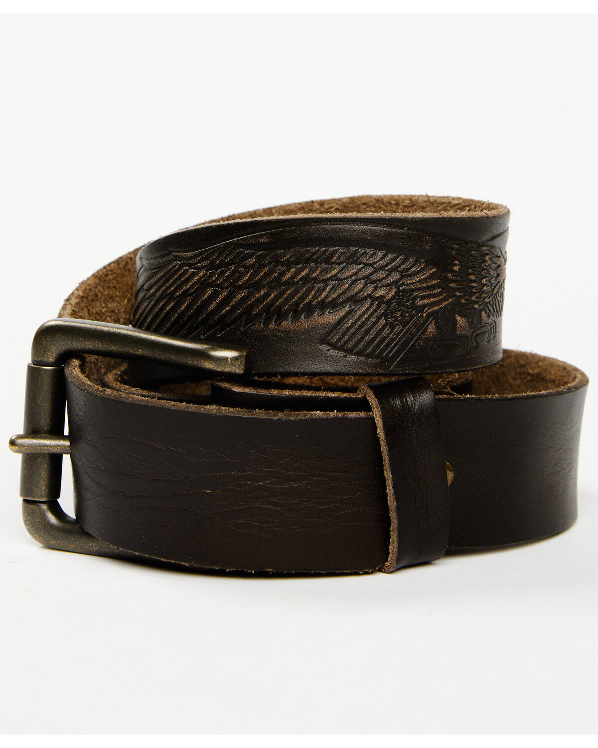 Brothers and Sons Men's Tooled Flying Eagle Belt
