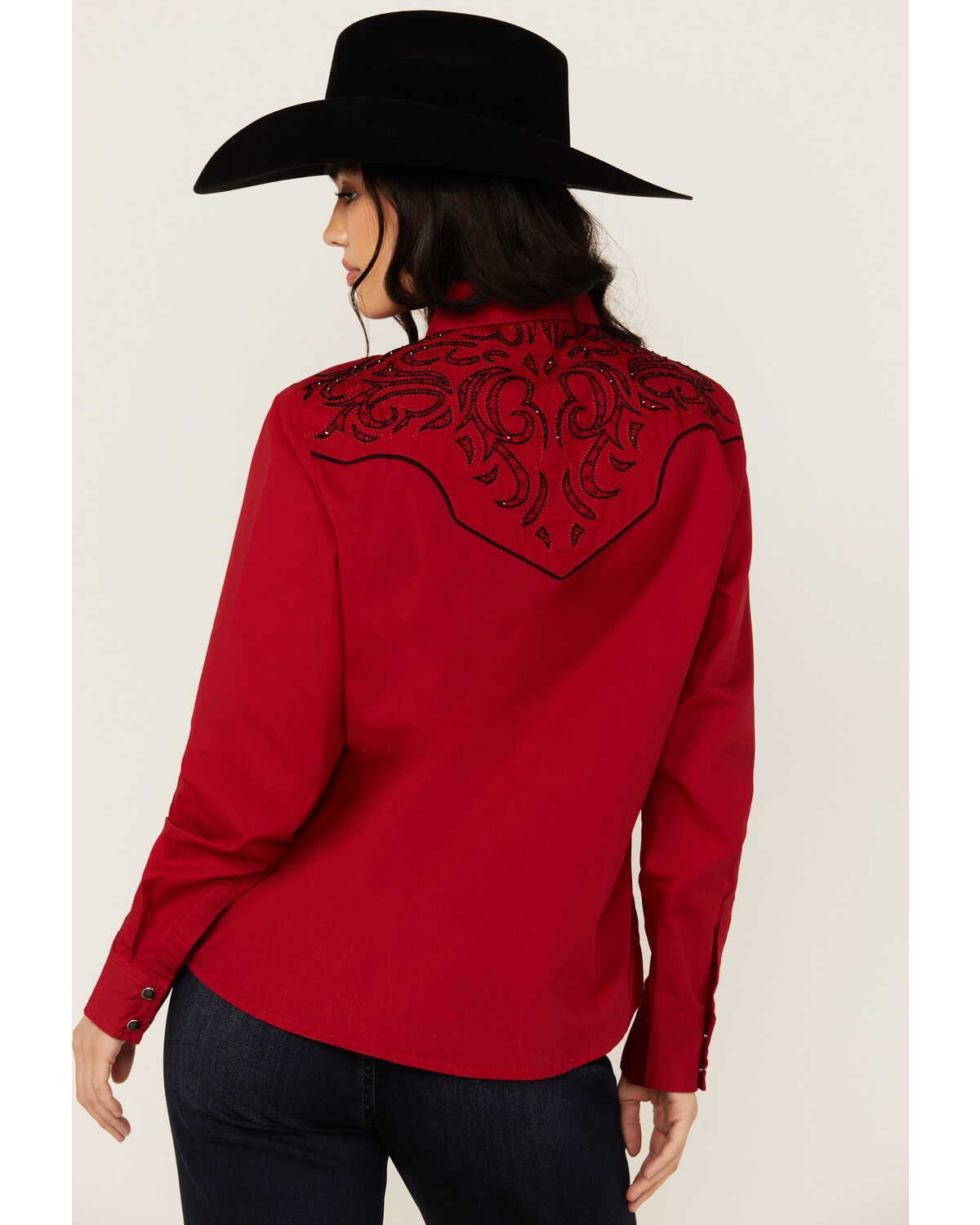 Avalon Women's Embroidered Long Sleeve Snap Western Shirt
