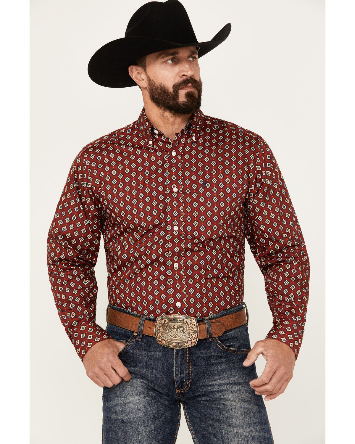 Ariat Men's Kyler Geo Long Sleeve Button-Down Western Shirt