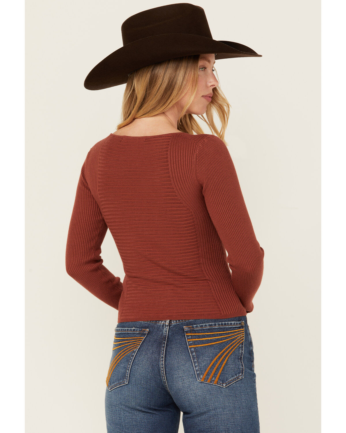 Shyanne Women's Ribbed Long Sleeve Sweater