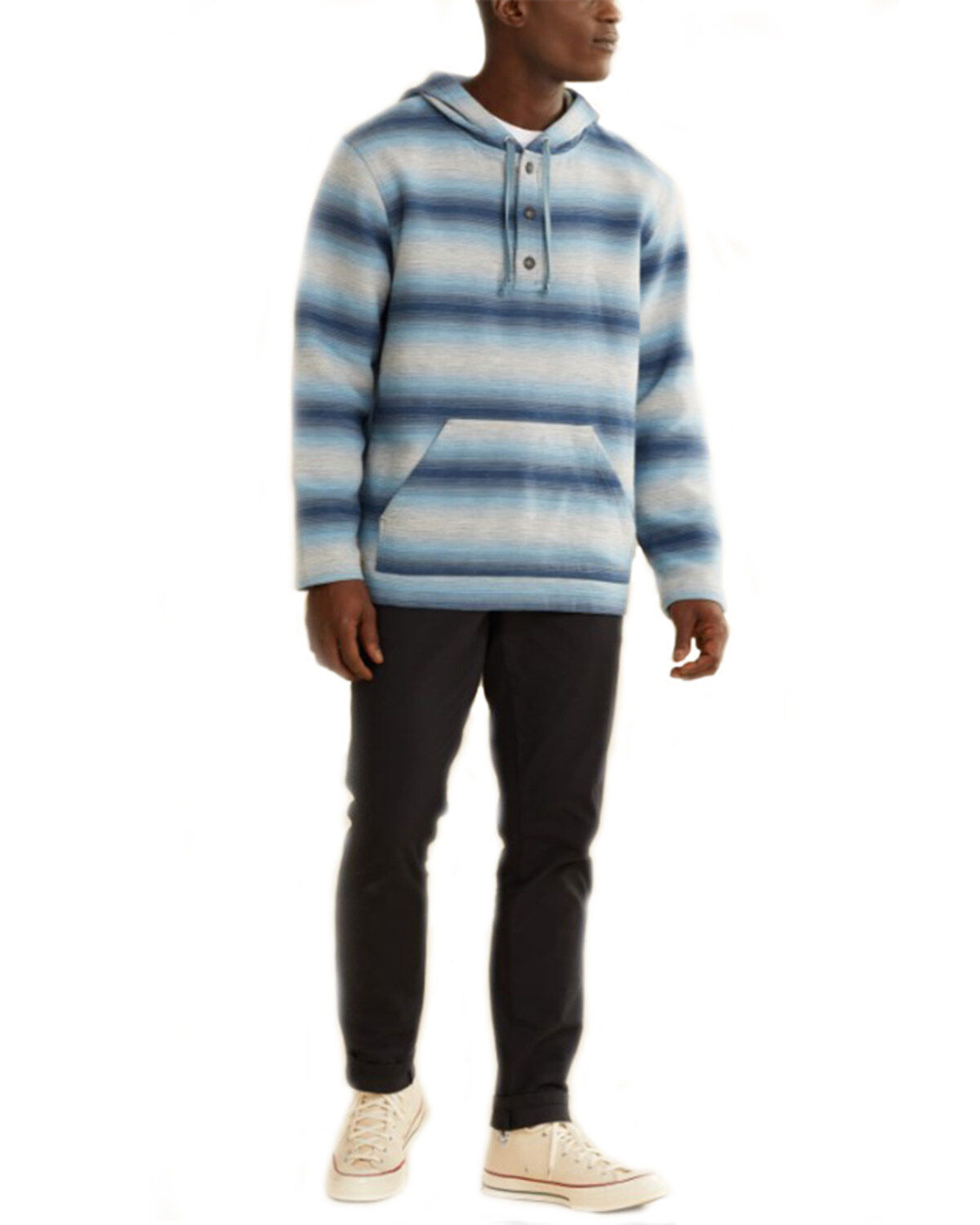 Pendleton Men's Driftwood Striped Print Hooded Sweatshirt