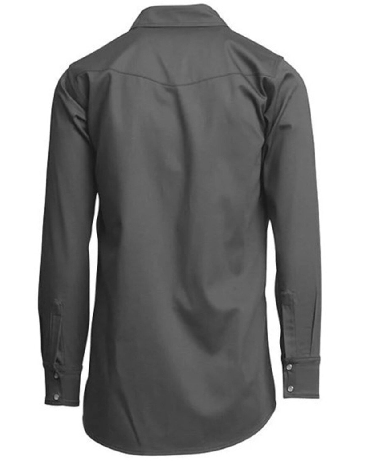 Lapco Men's FR Solid Long Sleeve Snap Western Work Shirt