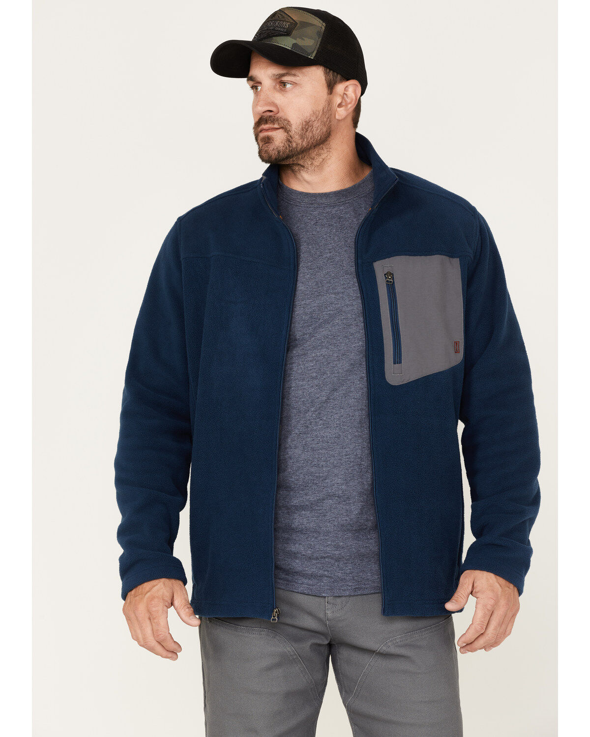 Brothers and Sons Men's Polar Fleece Zip Jacket