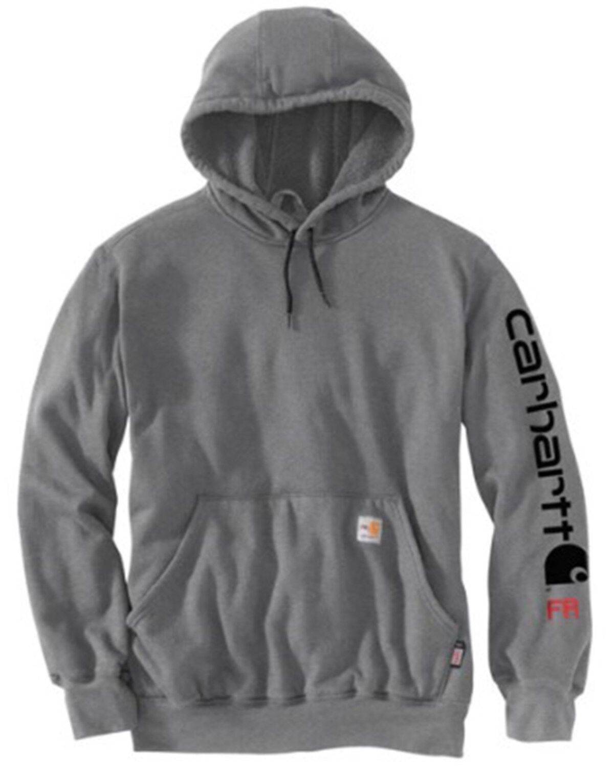 Carhartt Men's FR Solid Force Midweight Signature Logo Hooded Work Sweatshirt - Big