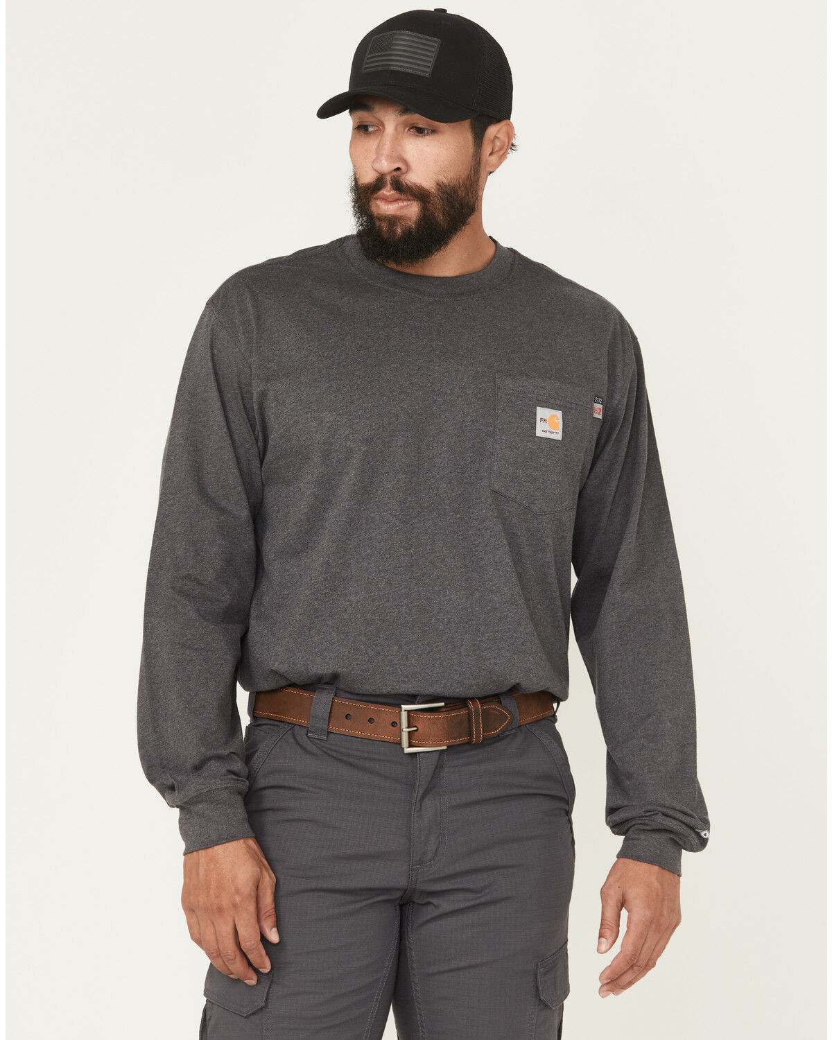 Carhartt Men's FR Loose Fit Long Sleeve Lightweight Electric T-Shirt