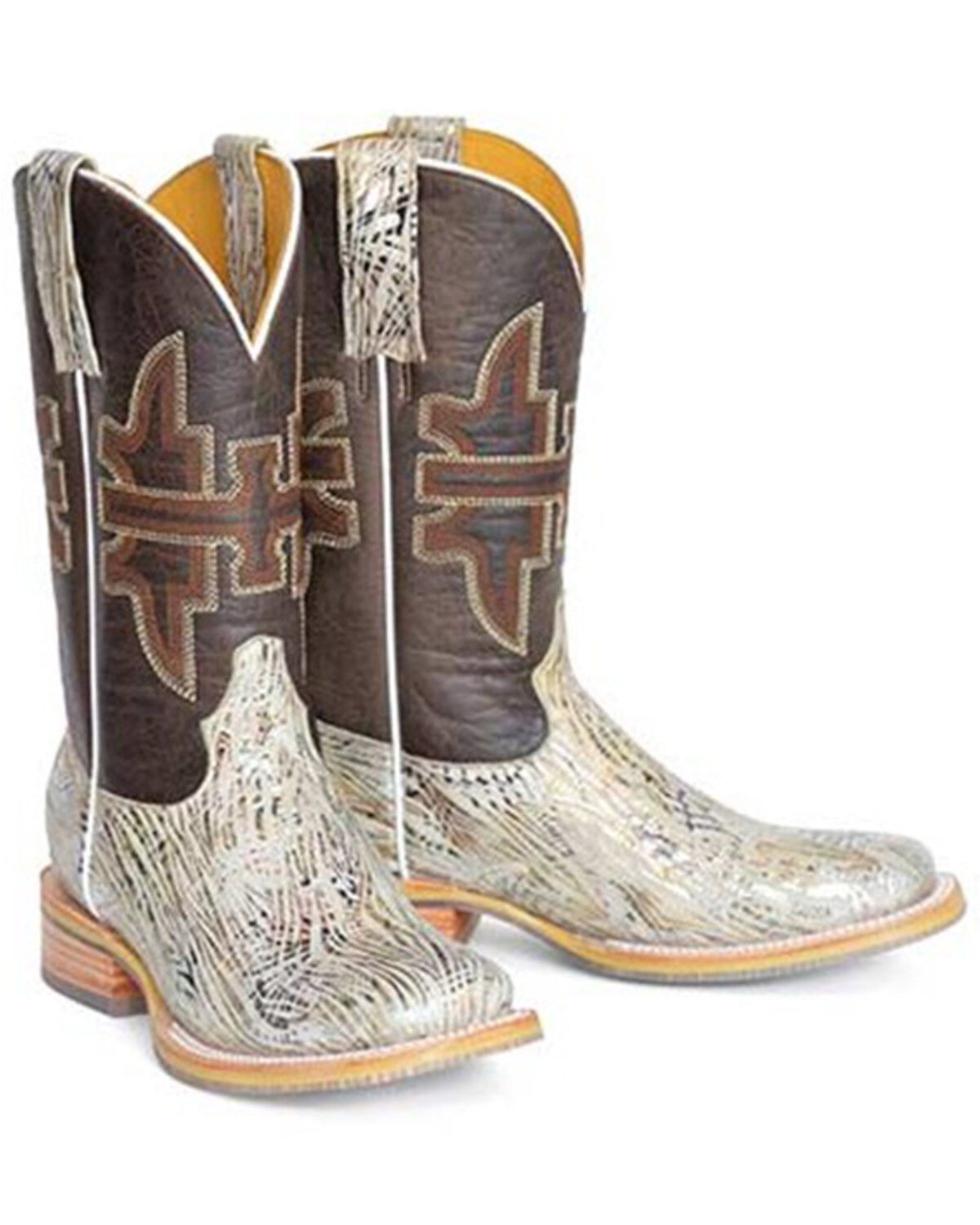 Tin Haul Women's Golden Tiger Western Boots - Broad Square Toe