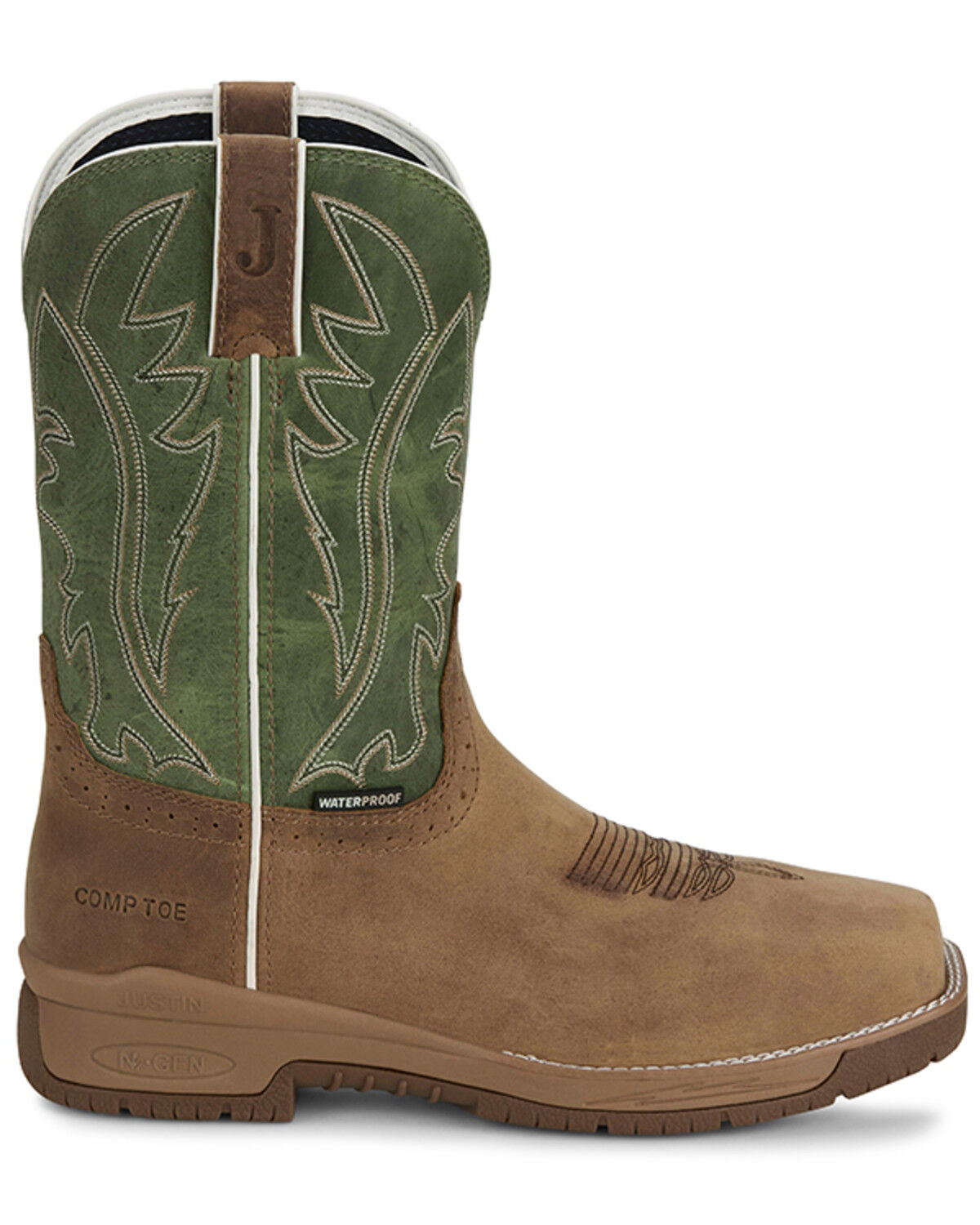 Justin Men's 11" Nitread Waterproof Work Boots - Nano Composite Toe