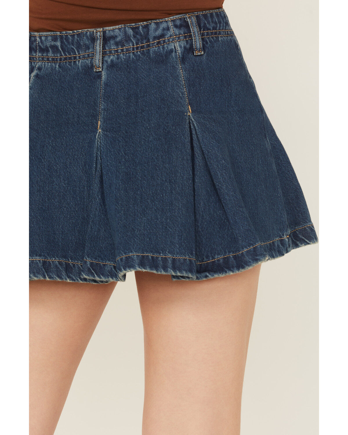 Free People Women's Madison Ave Dark Wash Mini Denim Skirt