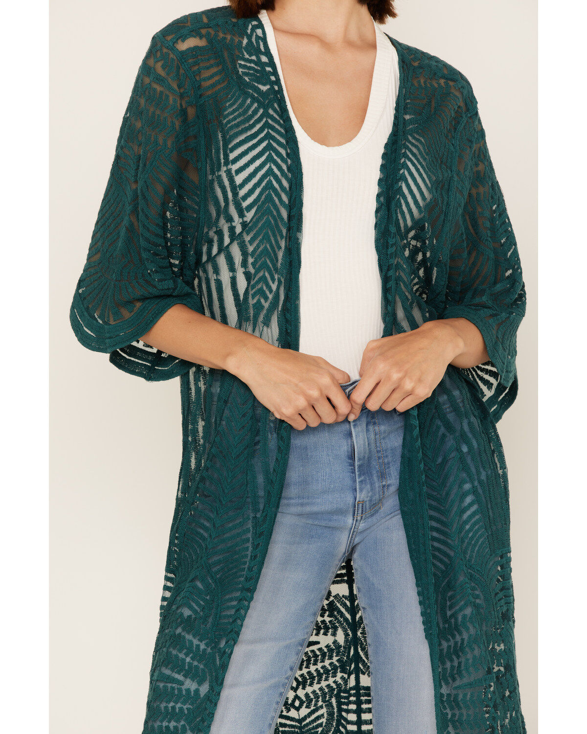 Shyanne Women's Geo Lace Kimono