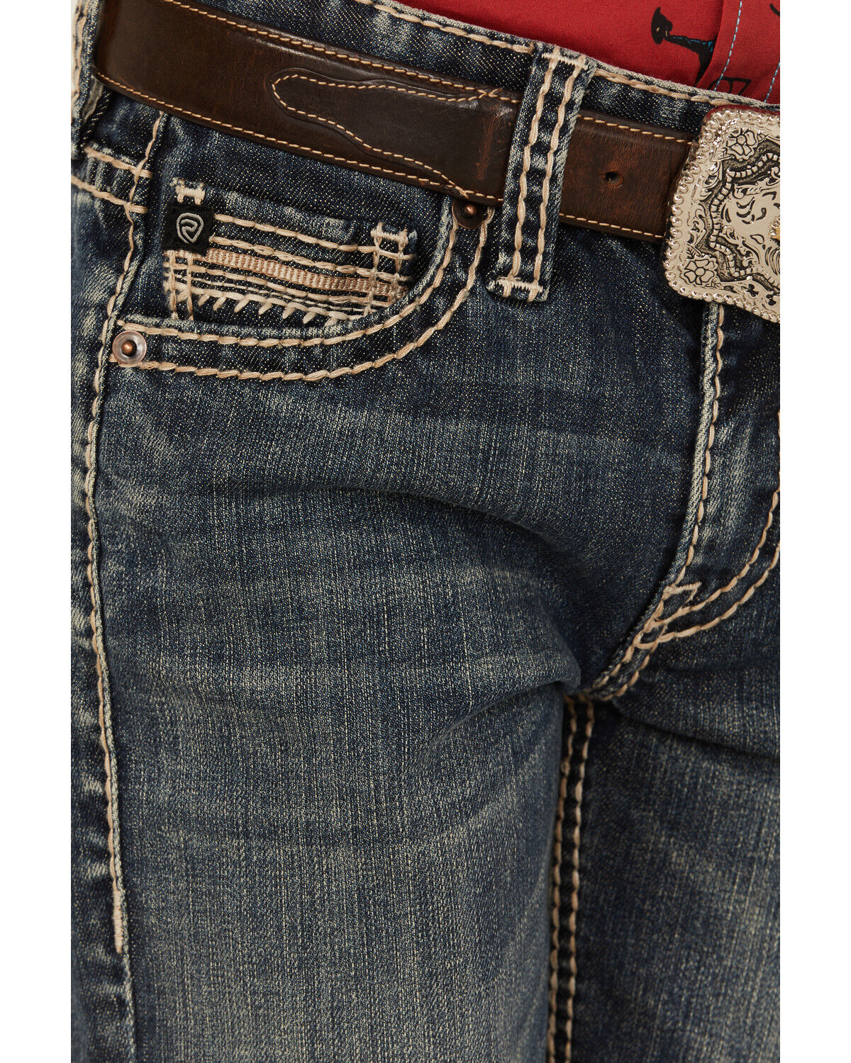 Panhandle Boys' Dark Wash Vintage Revolver Denim Jeans