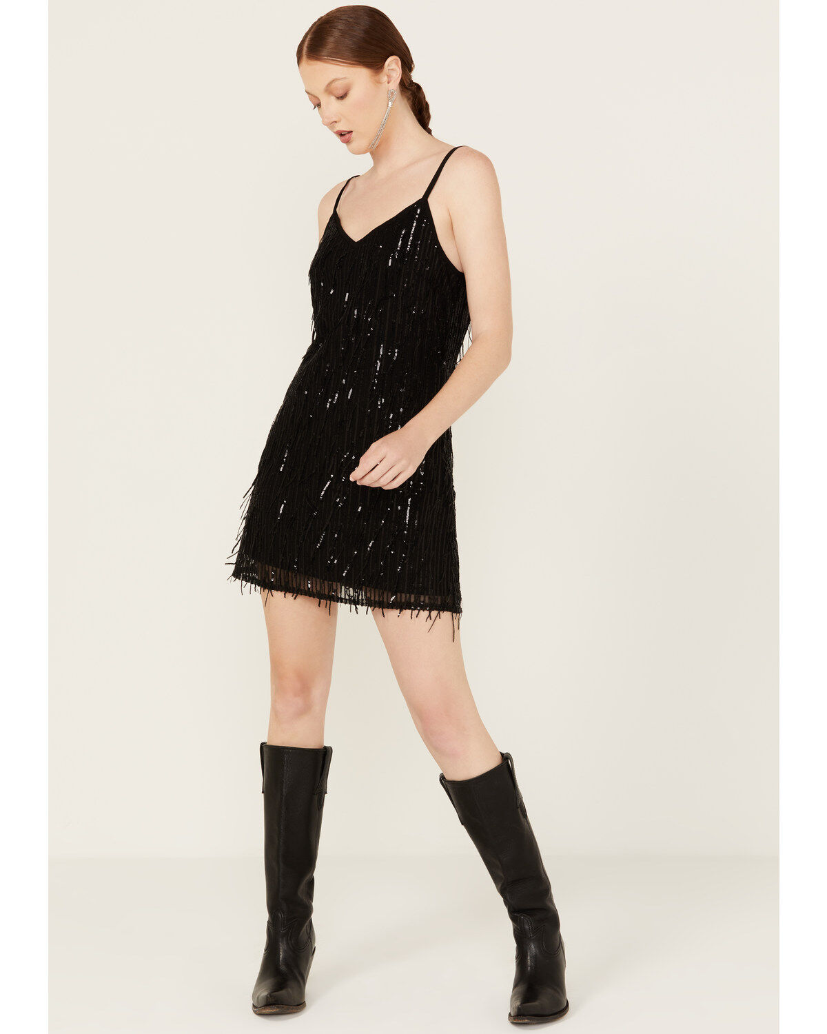 Shyanne Women's Fringe Slip Mini Dress
